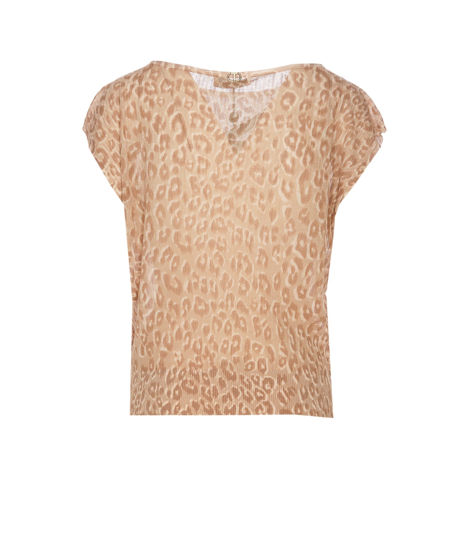 Shop Twinset Animalier T-shirt In Pink