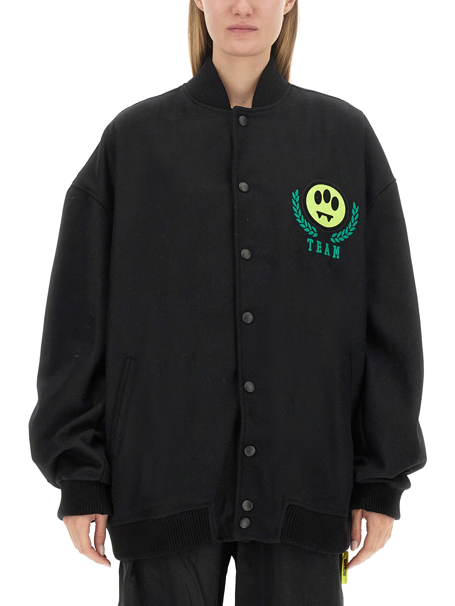 BARROW logo-patch bomber jacket - Black