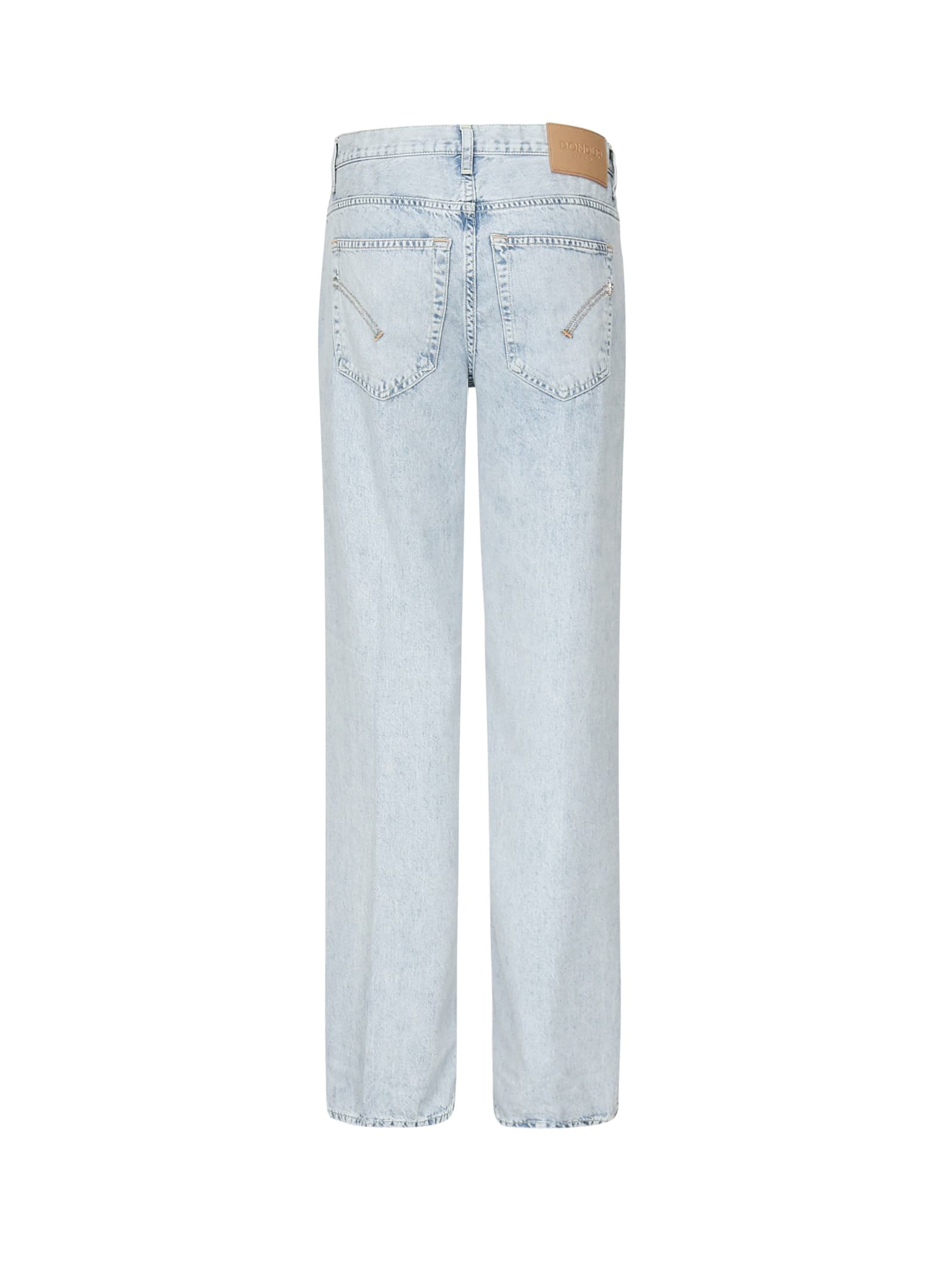 Dondup Jeans Jacklyn A Gamba Larga In Denim In Non Definito