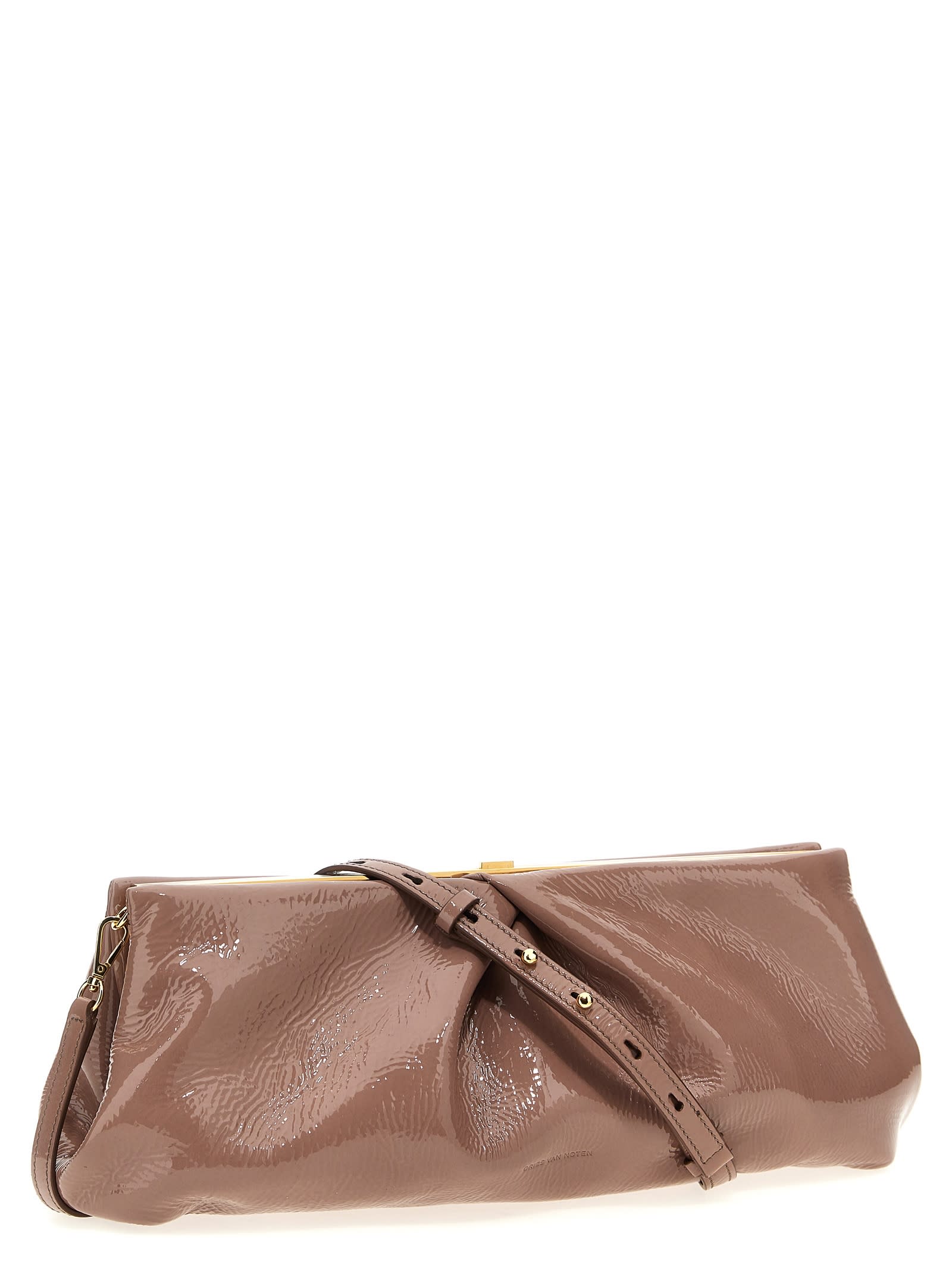 Shop Dries Van Noten Patent Clutch