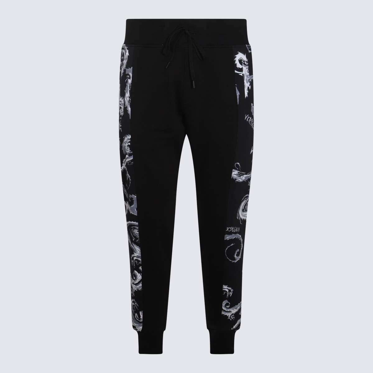 Black And Grey Cotton Pants