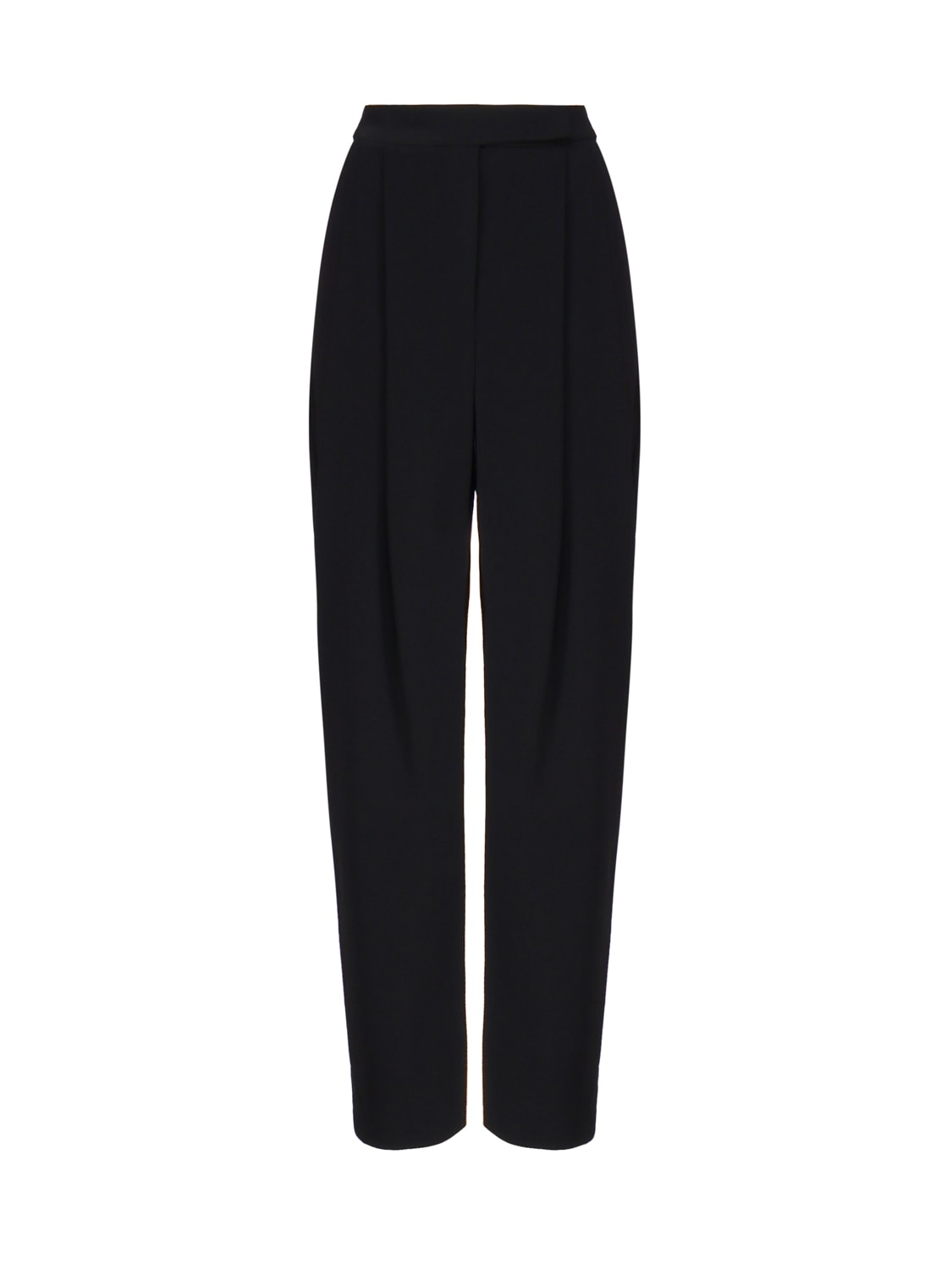 Shop Pinko Wide Pants With Side Slit In Nero Limousine