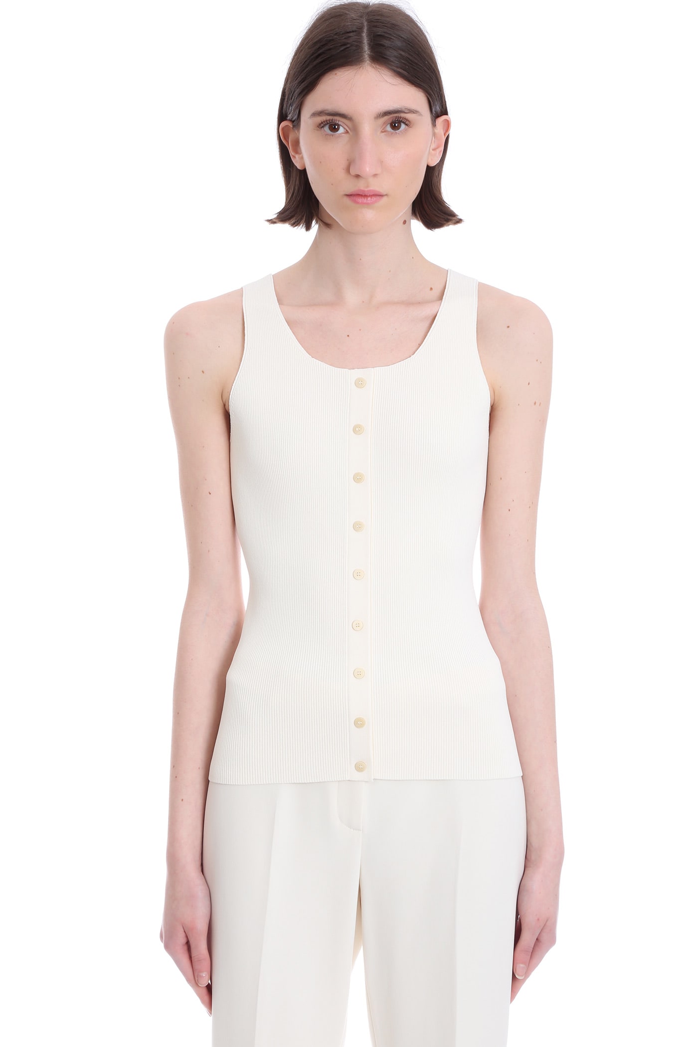 Theory Topwear In White Viscose