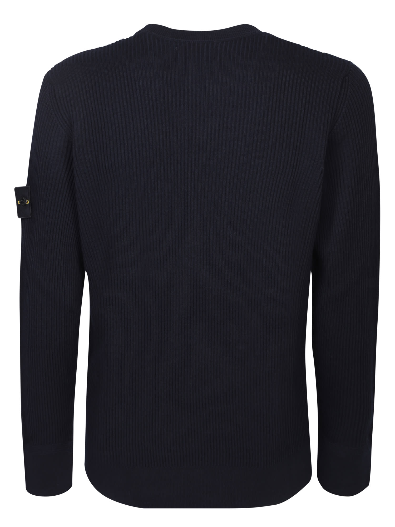 Shop Stone Island Blue Ribbed Pullover