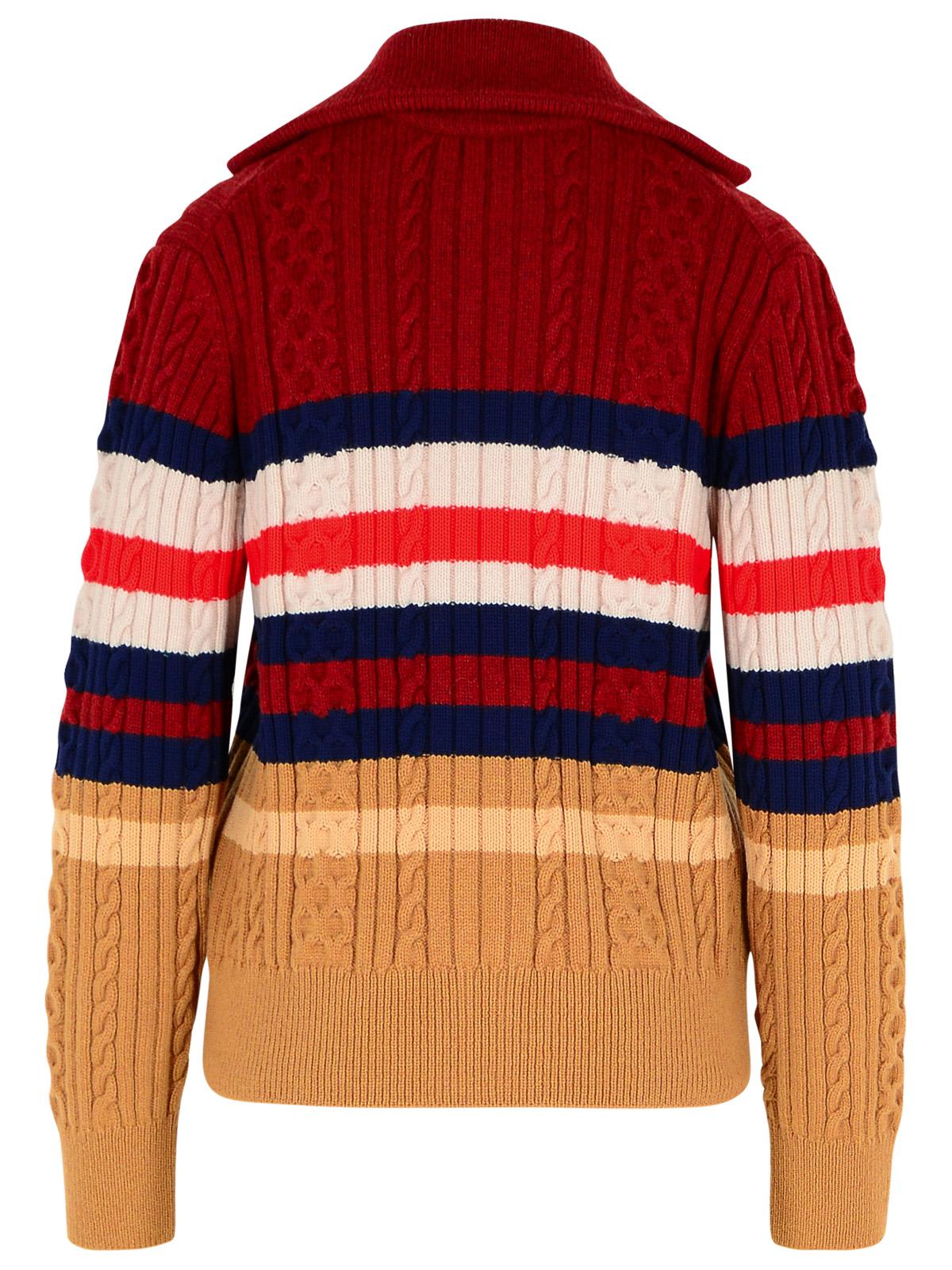 Maison Kitsuné Multi Wool Blend Sweater In Multicolor