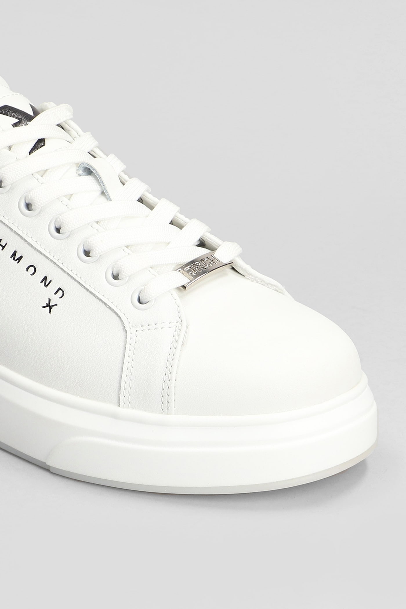 Shop John Richmond Sneakers In White Leather