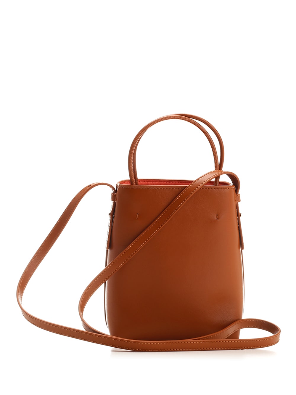 Shop Chloé Micro Sense Bucket Bag In Brown
