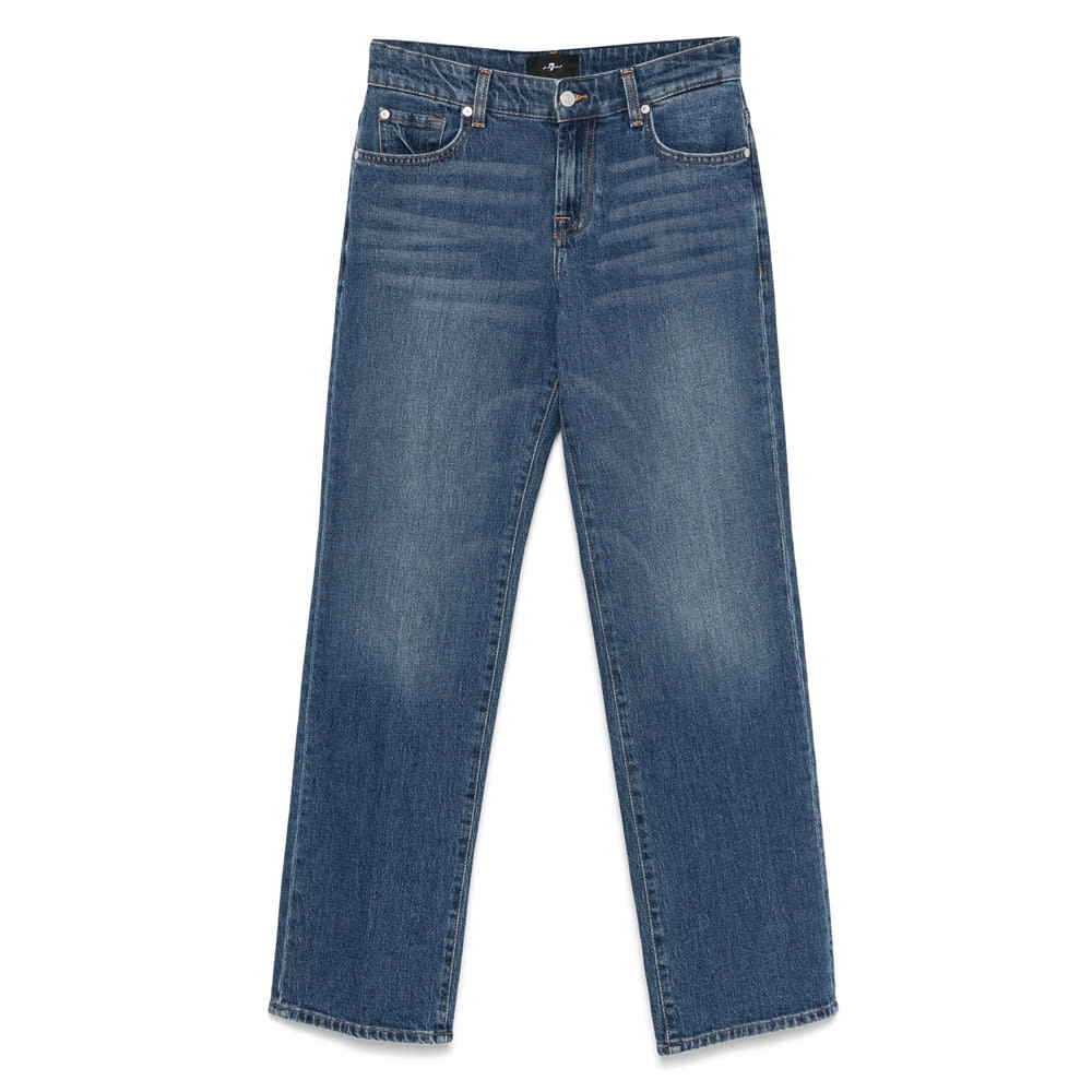 7 For All Mankind Cotton Denim In Blue