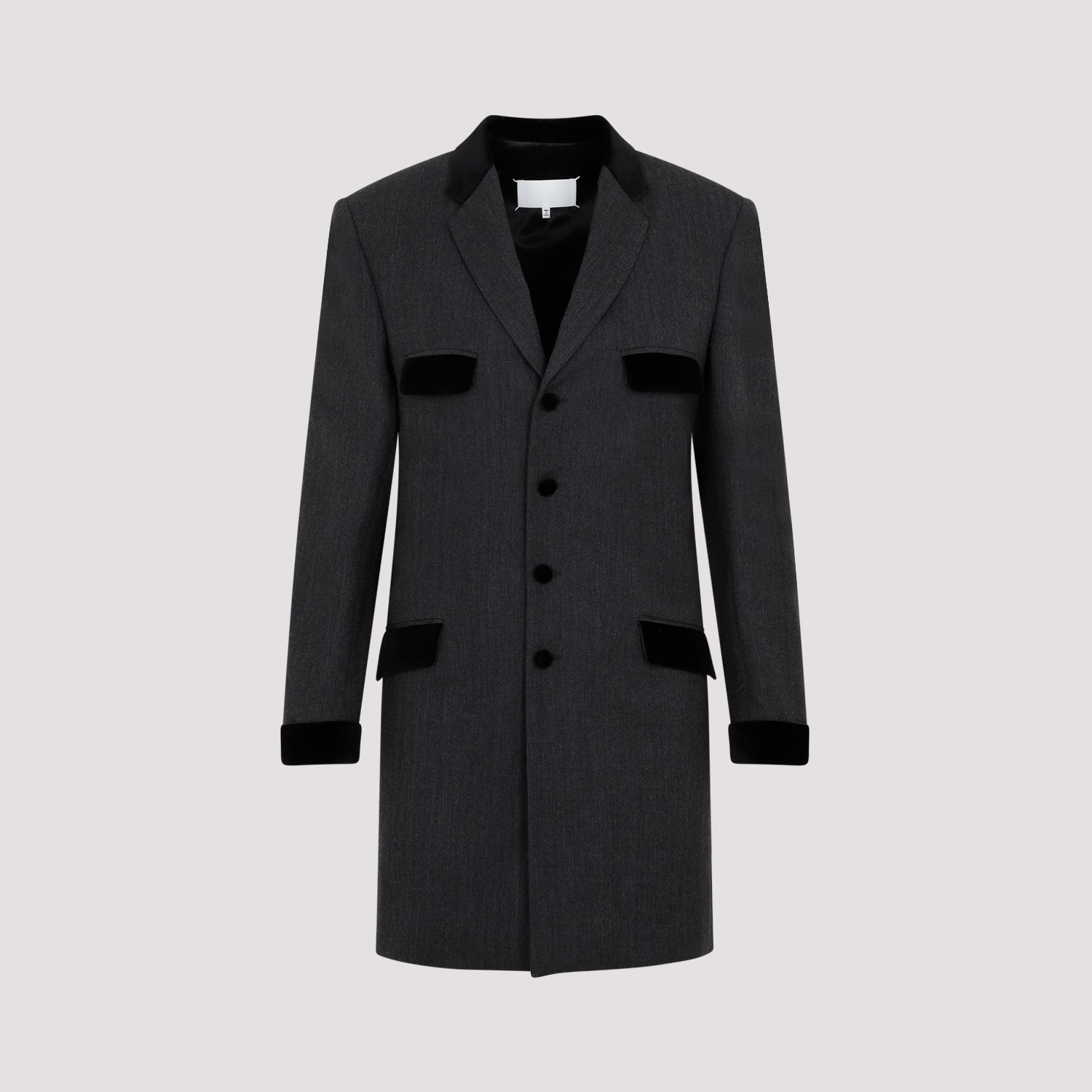 Shop Maison Margiela Wool Jacket In M Charcoal