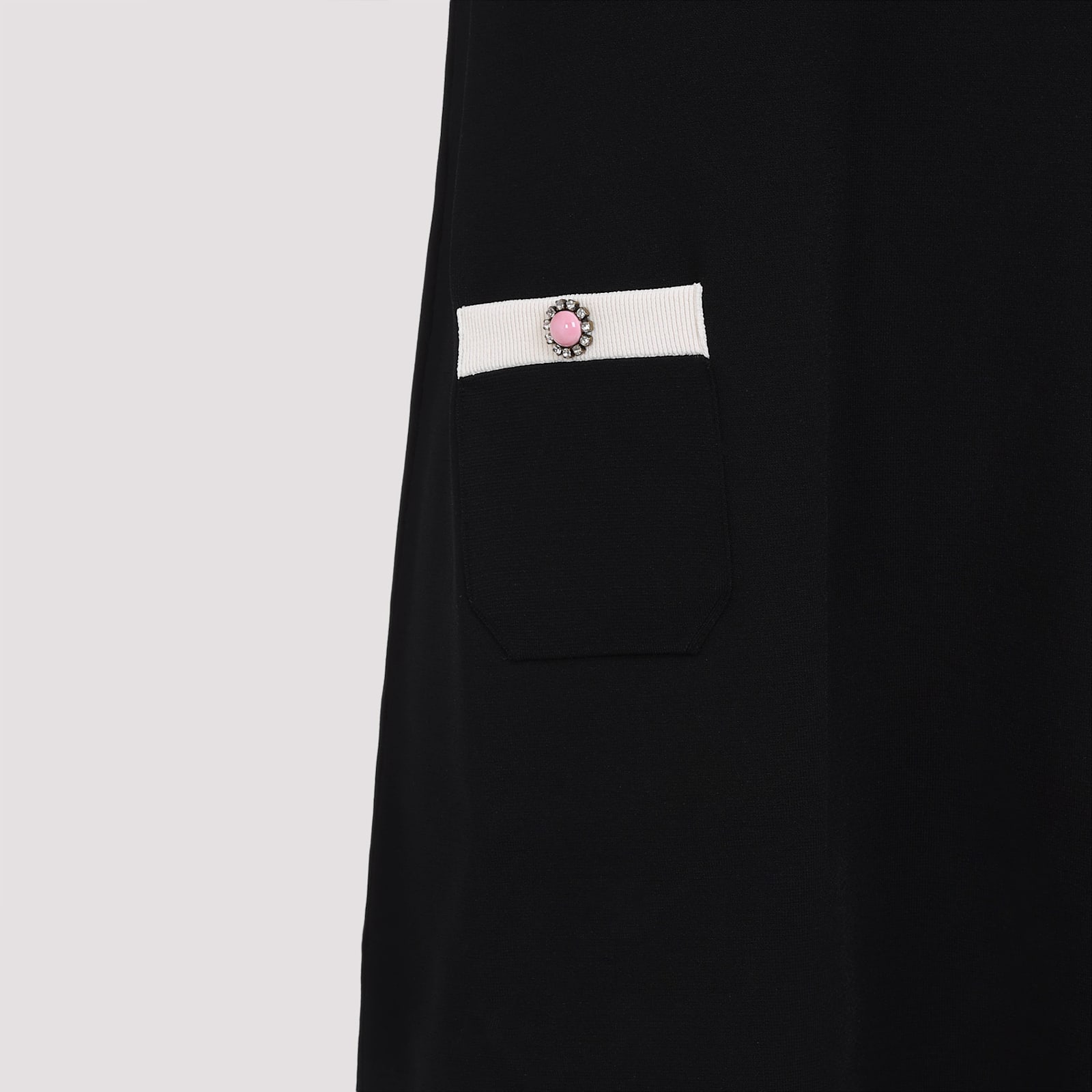 Valentino Mini Dress In Na Nero Avorio