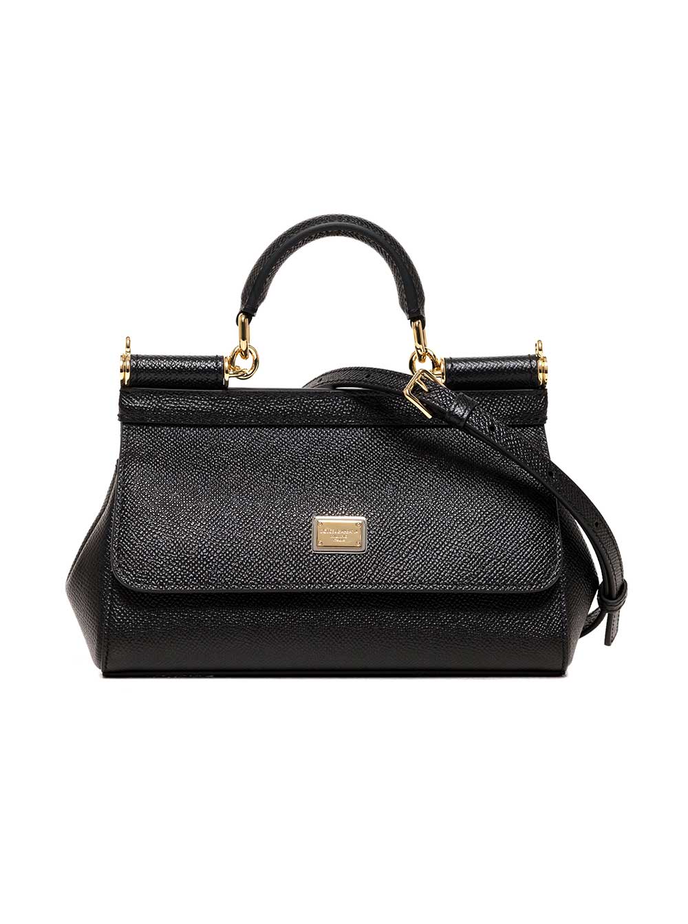 Dolce & Gabbana siciliy Black Leather Handbag