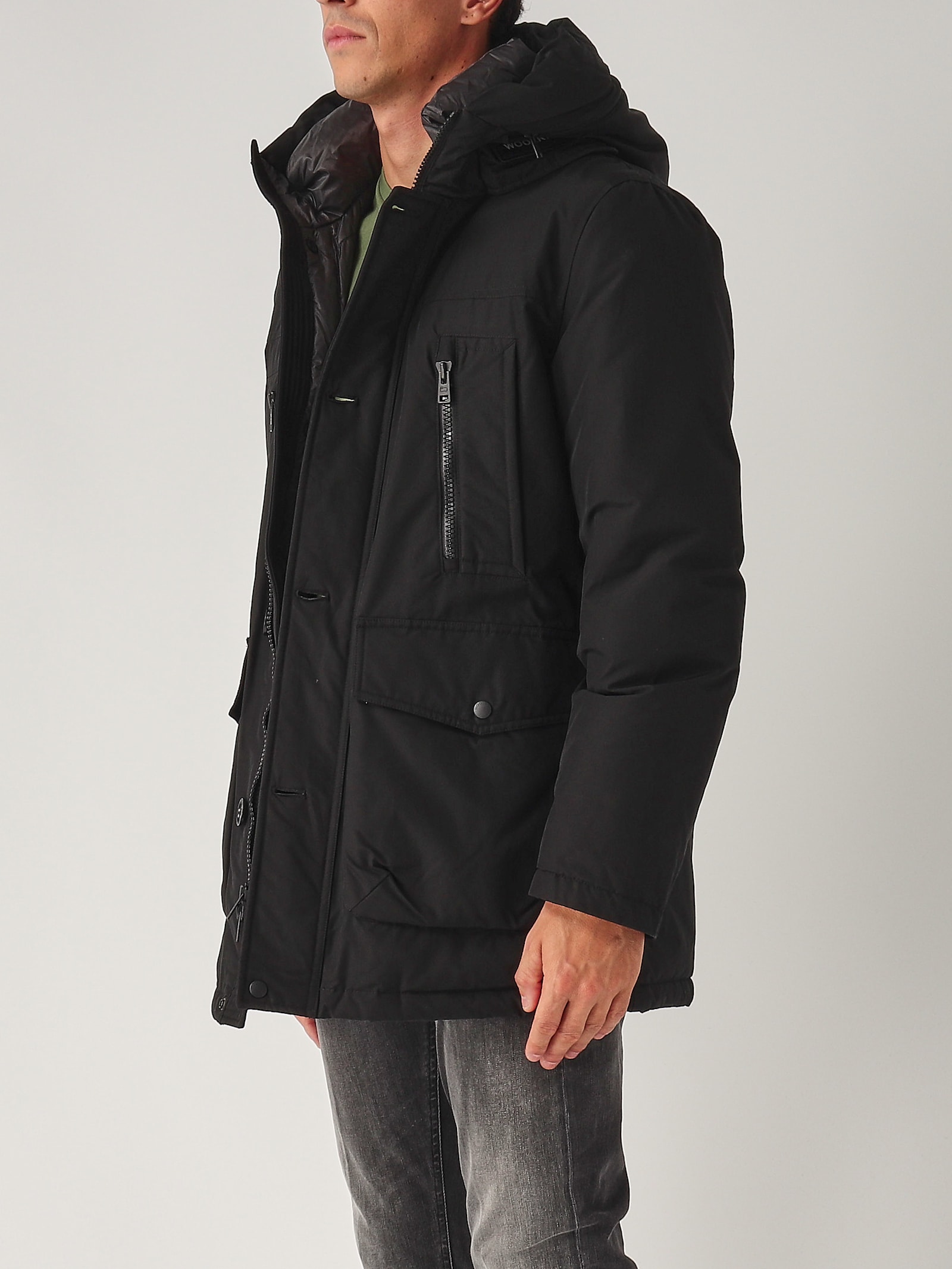 Shop Woolrich Arctic Parka Coat In Nero