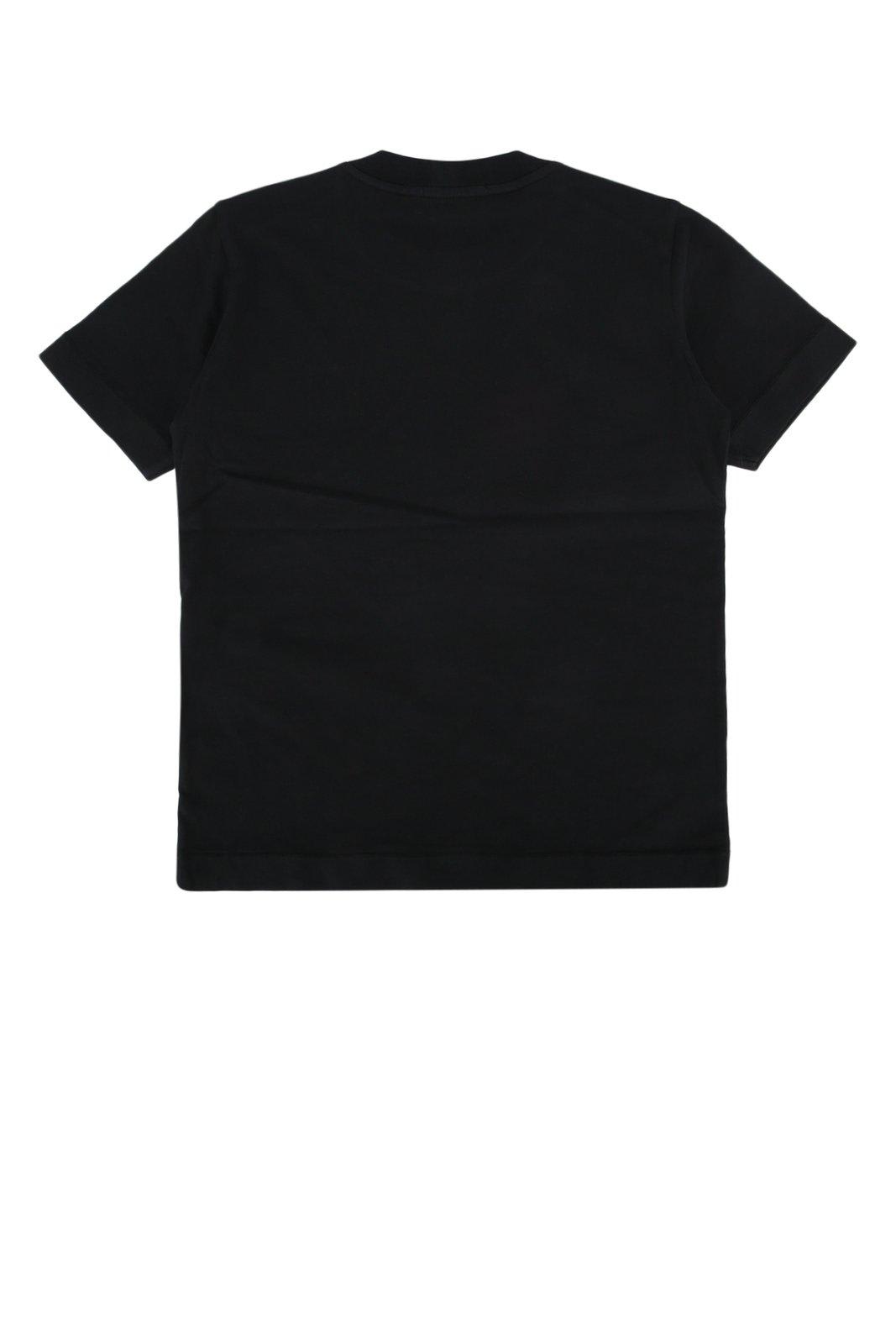 Stone Island Compass-patch Crewneck T-shirt In Black