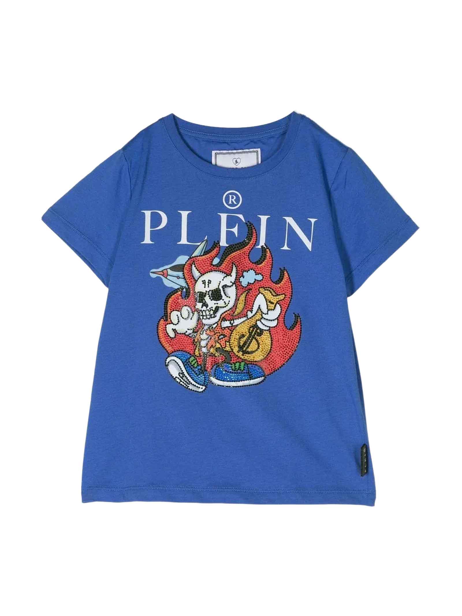 Philipp Plein Junior Blue T-shirt Boy