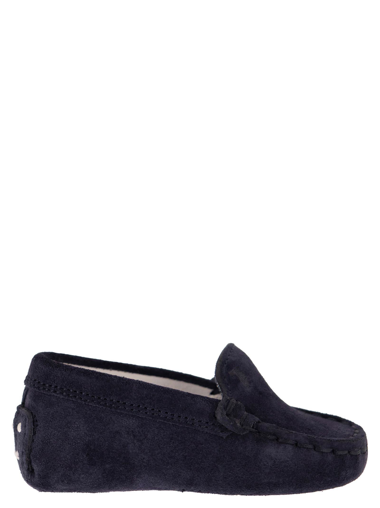 Tod's Kids' Rubber Suede Loafer In Blue