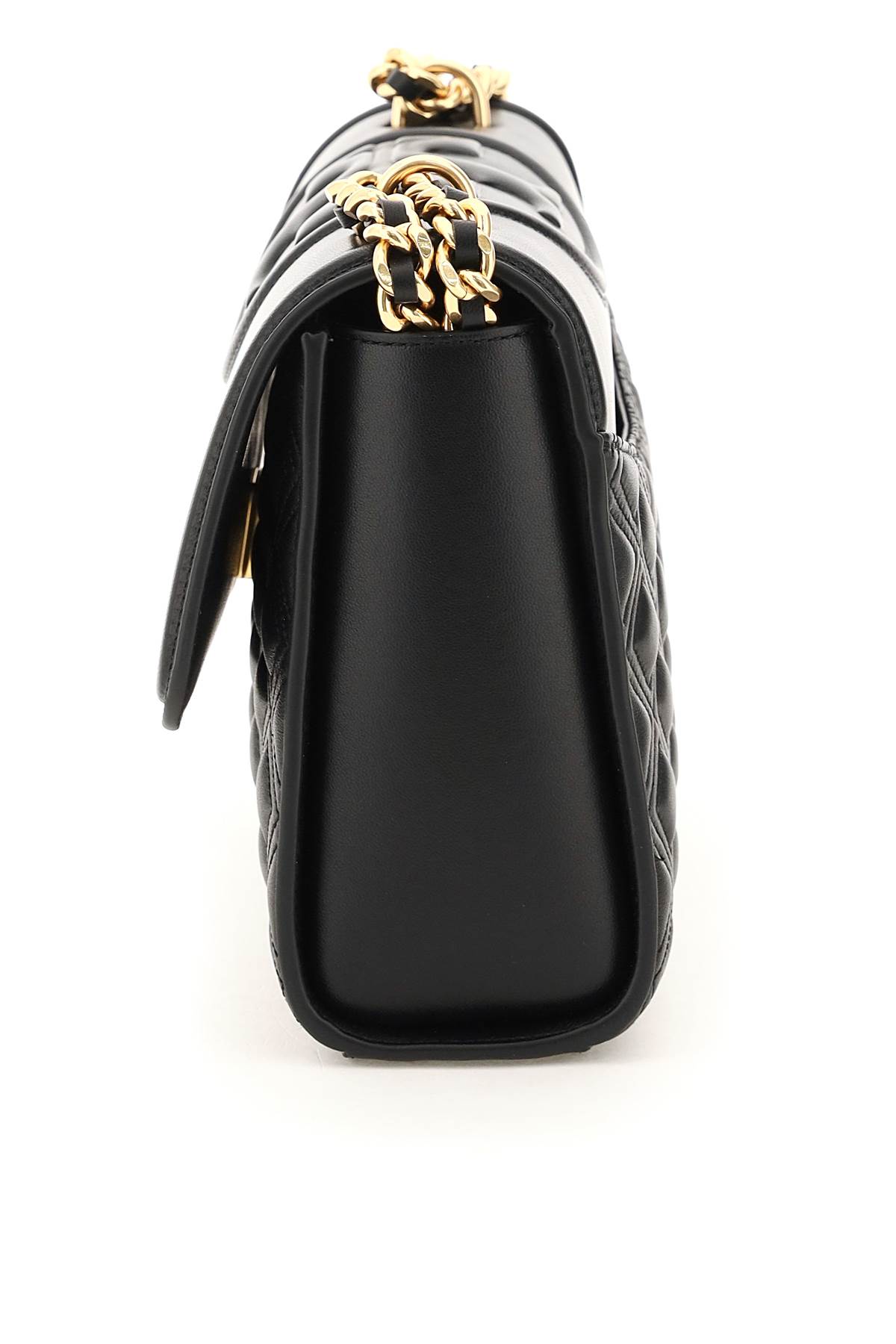 Shop Tory Burch Fleming Convertible Shoulder Bag In Black (black)