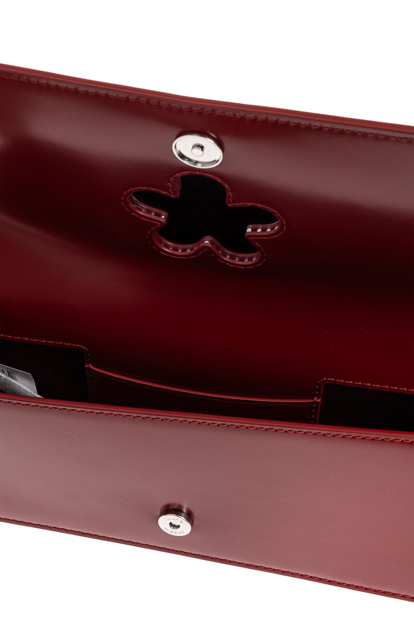 Marc Jacobs Leather Clutch In Burgundy