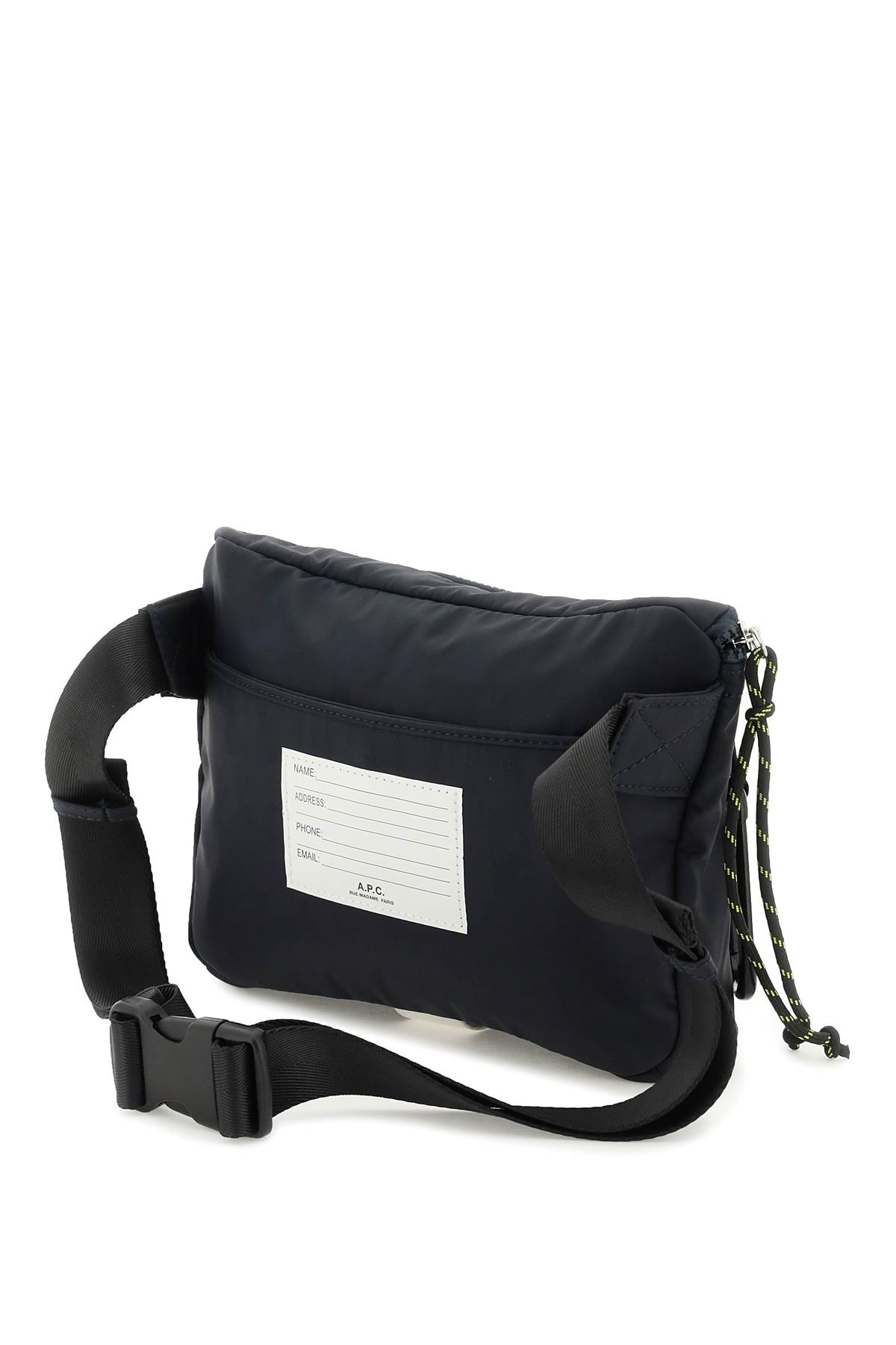 Apc A.p.c. Logo Patch Buckled Belt Bag In Dark Navy (blue)