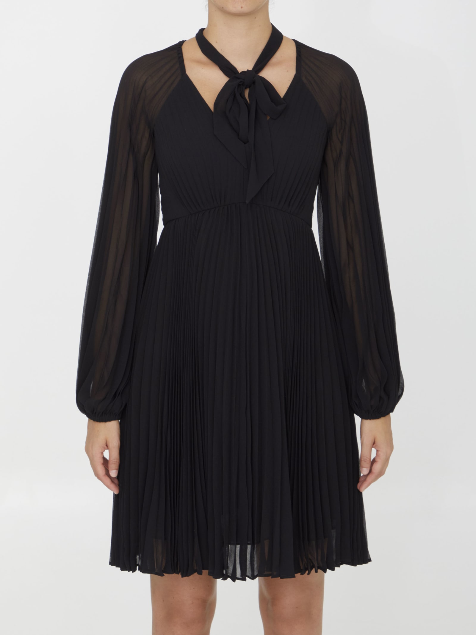 Shop Zimmermann Sunray Pleated Dress In Black