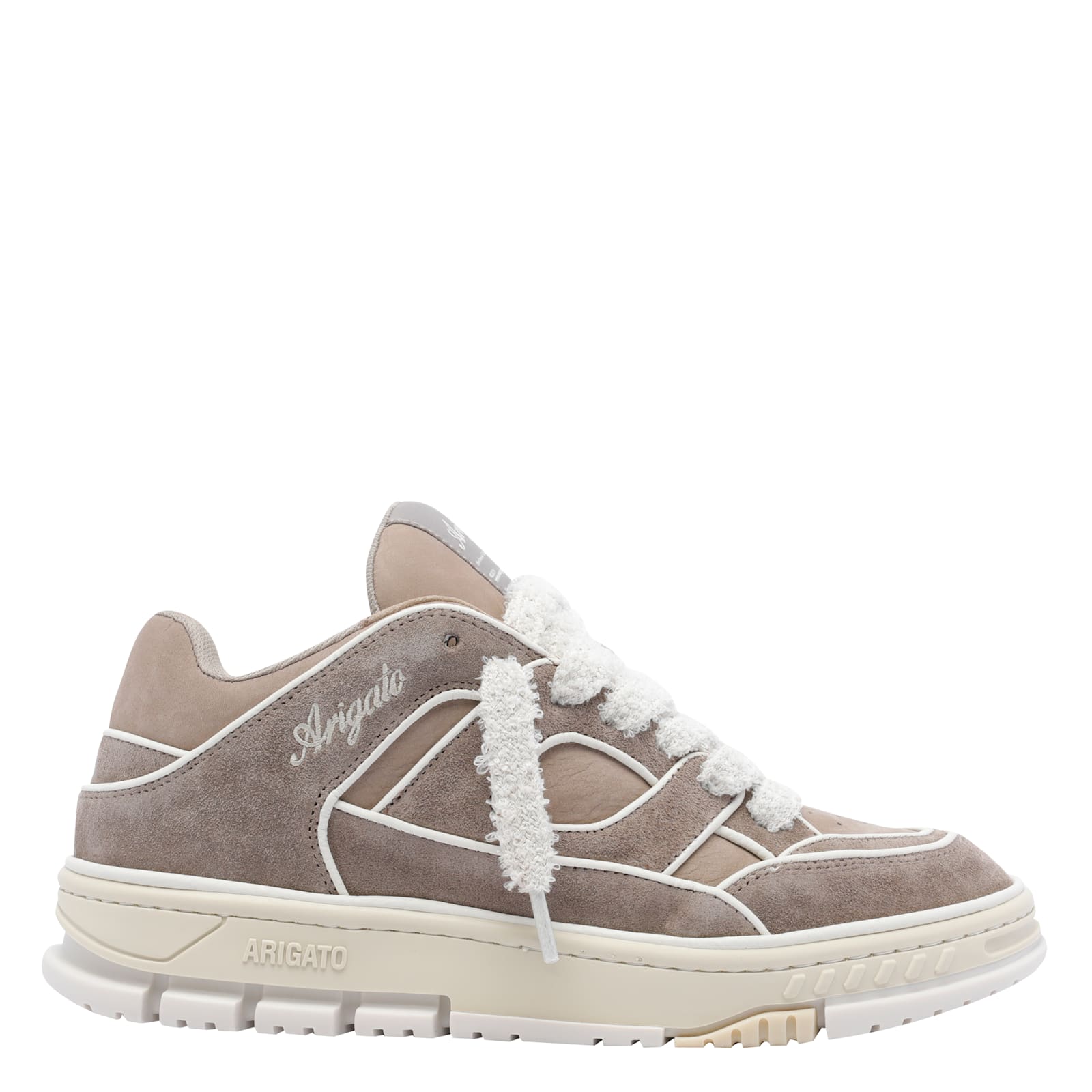 Axel Arigato Area Lo Piping Suede Low Top Sneakers In Neutral