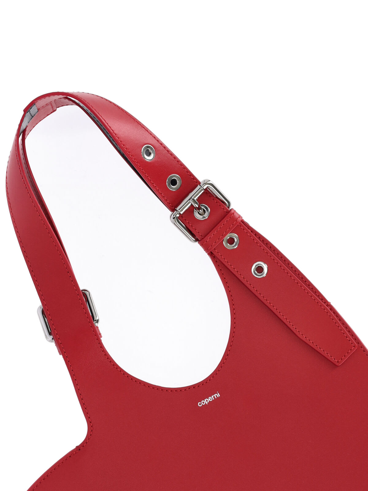 Coperni Red Belt Heart Tote In Red