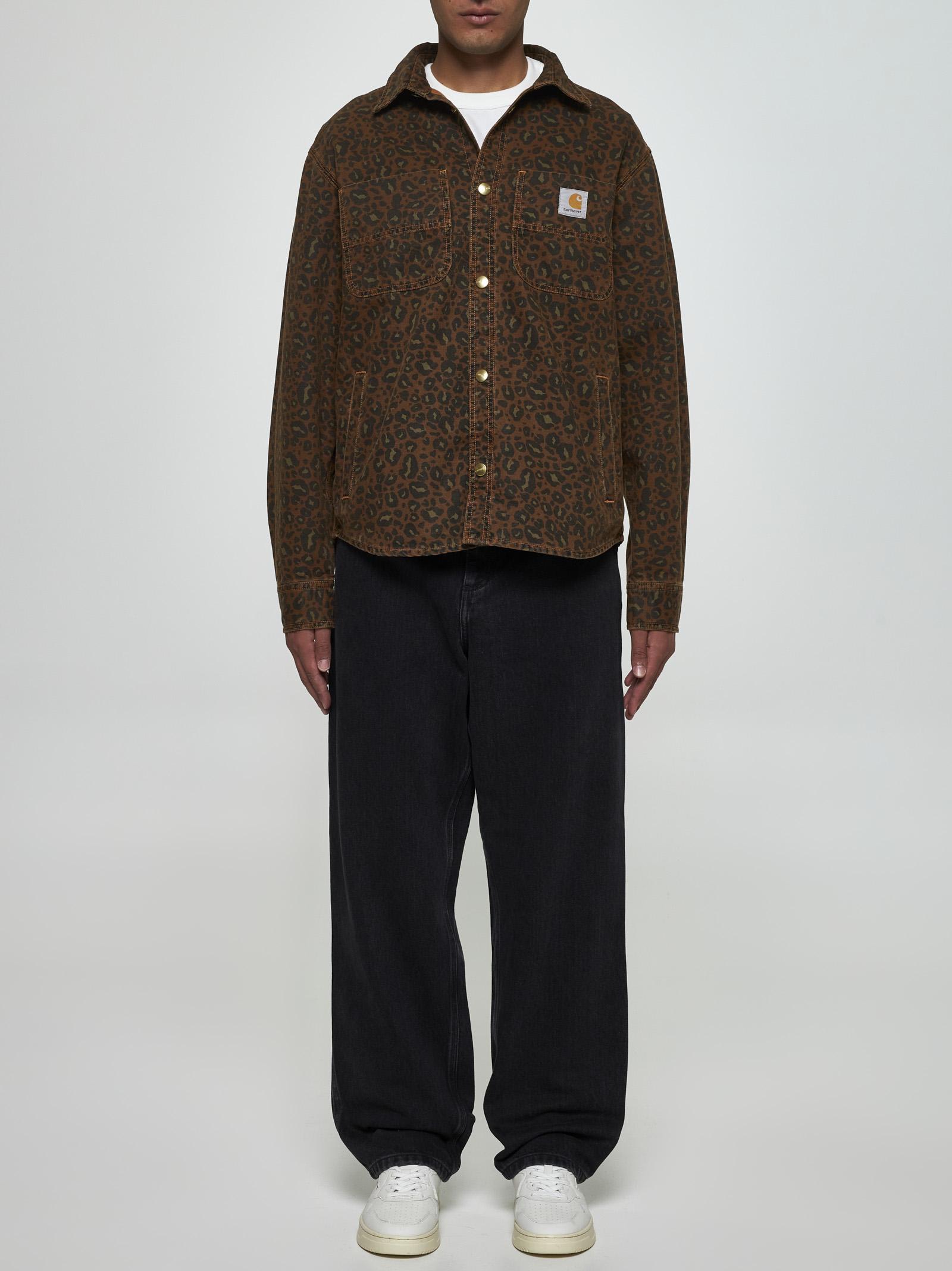 Shop Carhartt Conro Hubbard Print Cotton Shirt In Brown