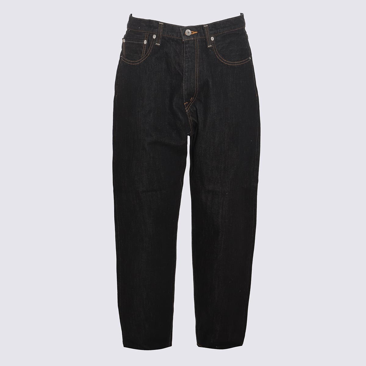 Shop Ma'ry'ya Black Indigo Denim Jeans In Black/indigo