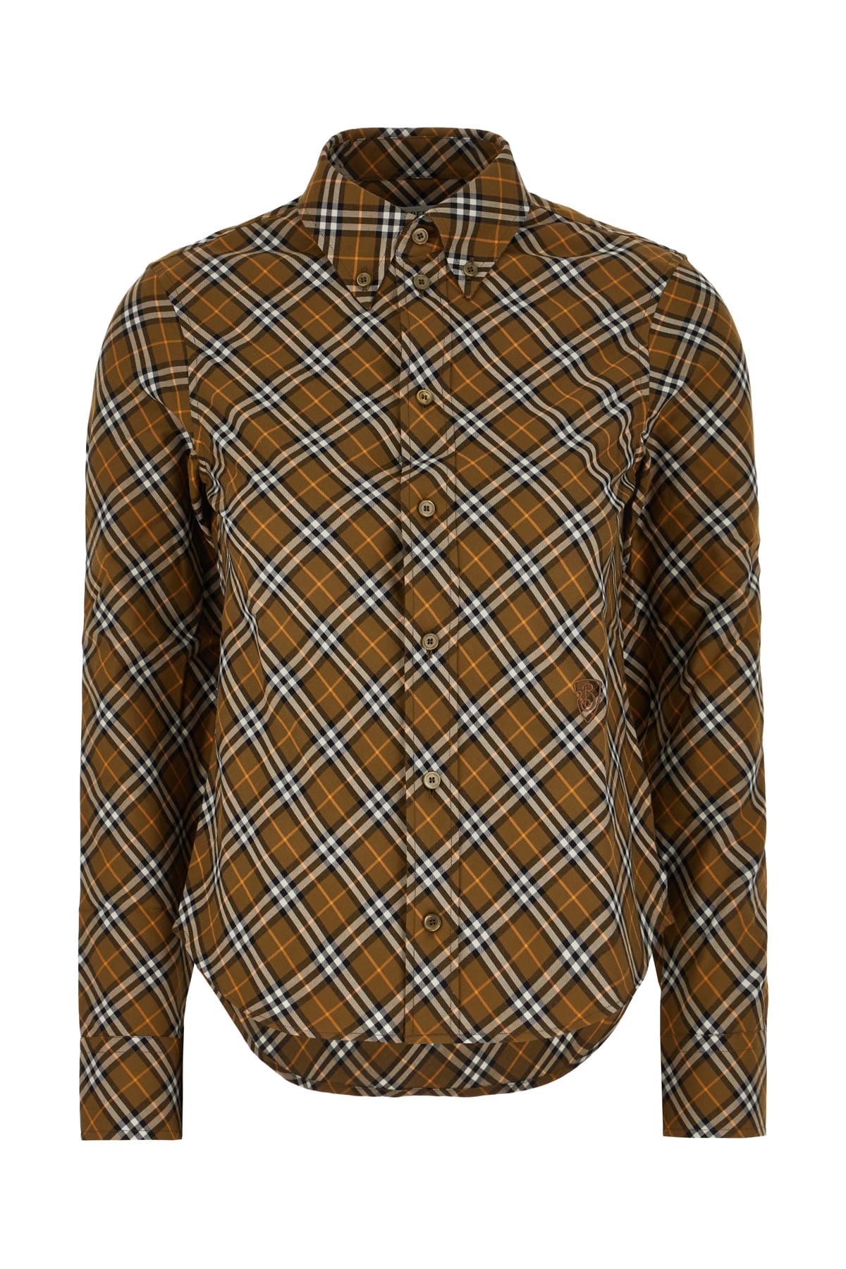 Burberry Printed Cotton Shirt In Oxide Ip Check