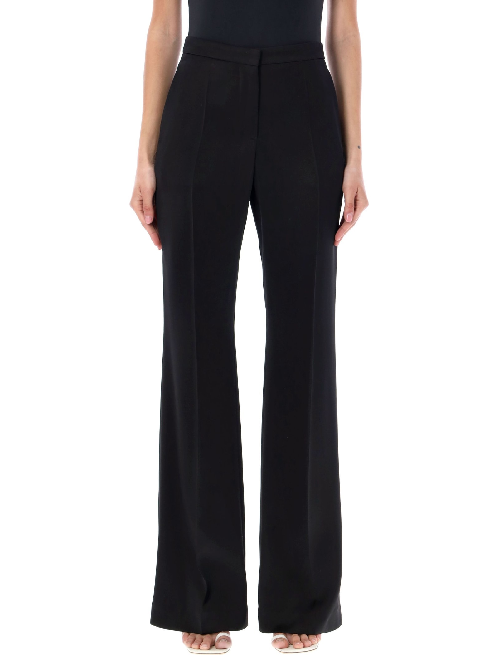 Shop Givenchy Flare Tailoring Pants In Black