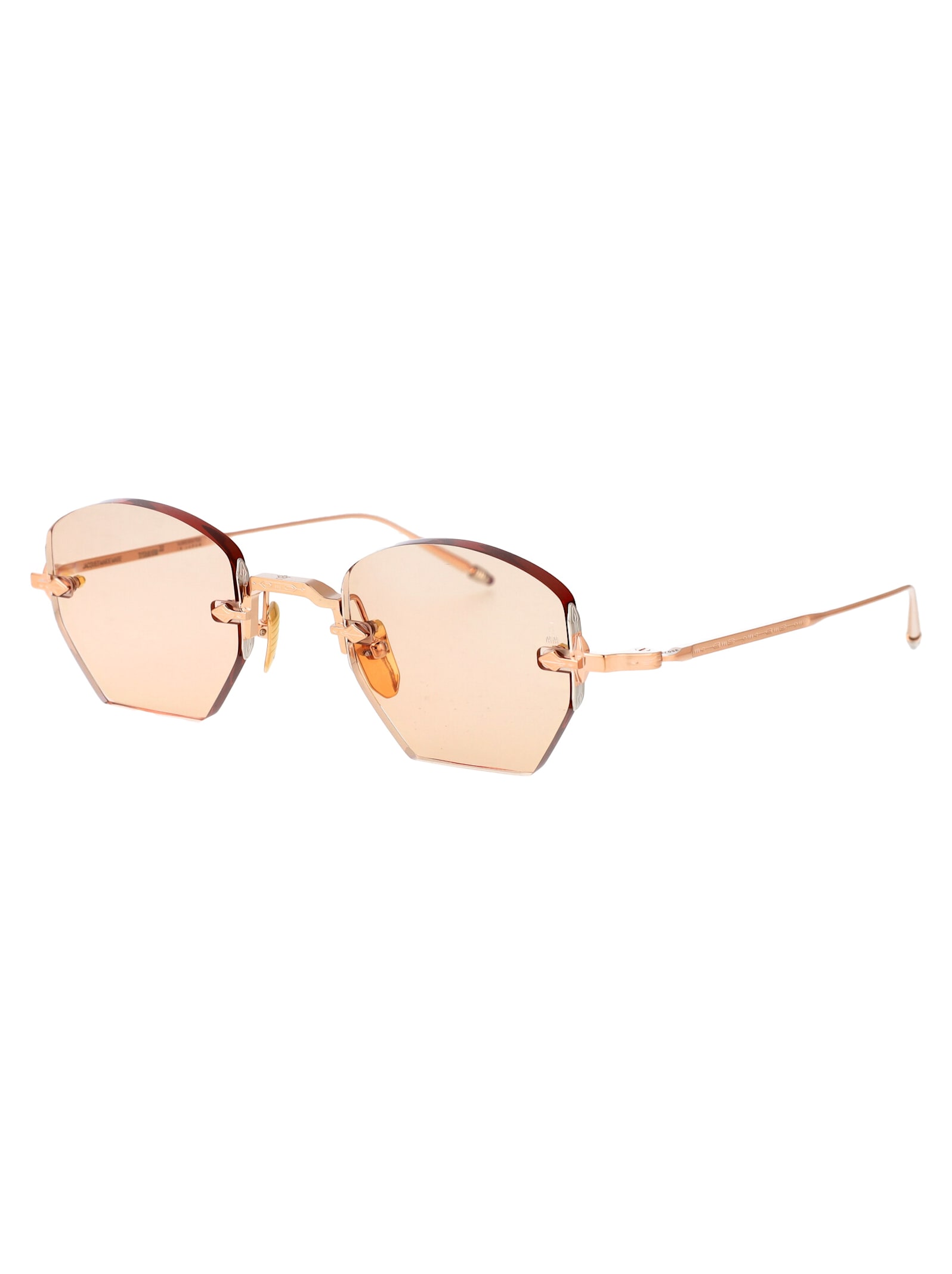 Shop Jacques Marie Mage Oatman Sunglasses In Rose Gold