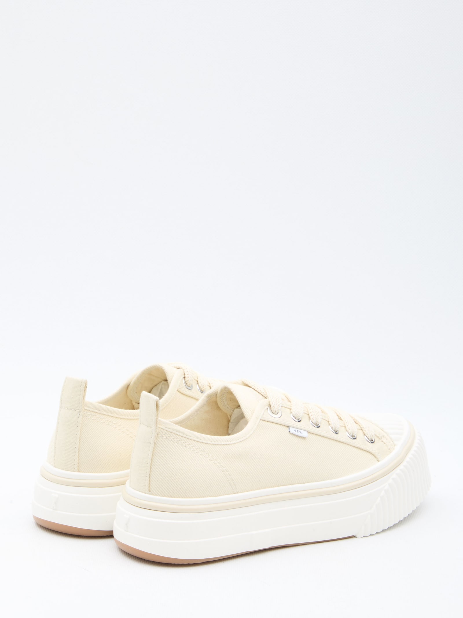 Shop Ami Alexandre Mattiussi Low Top Ami 1980 Sneakers In White