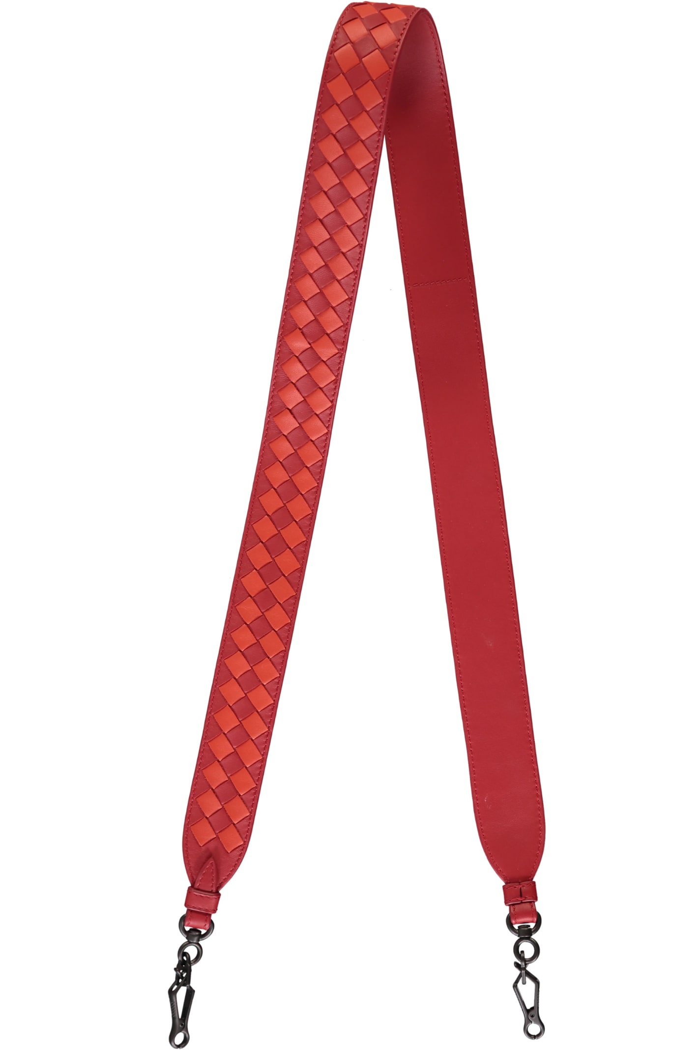 Bottega Veneta Leather Shoulder Strap In Red