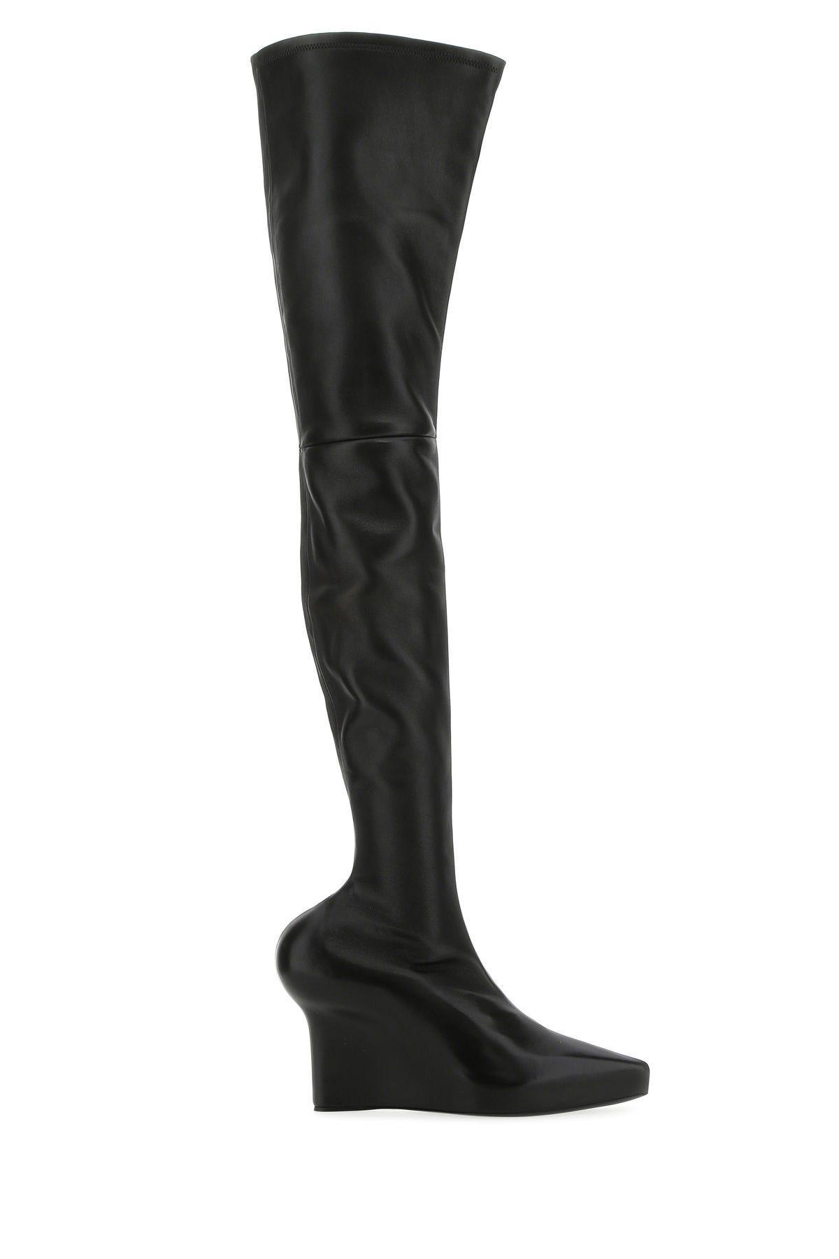 Shop Givenchy Black Nappa Leather Show Boots