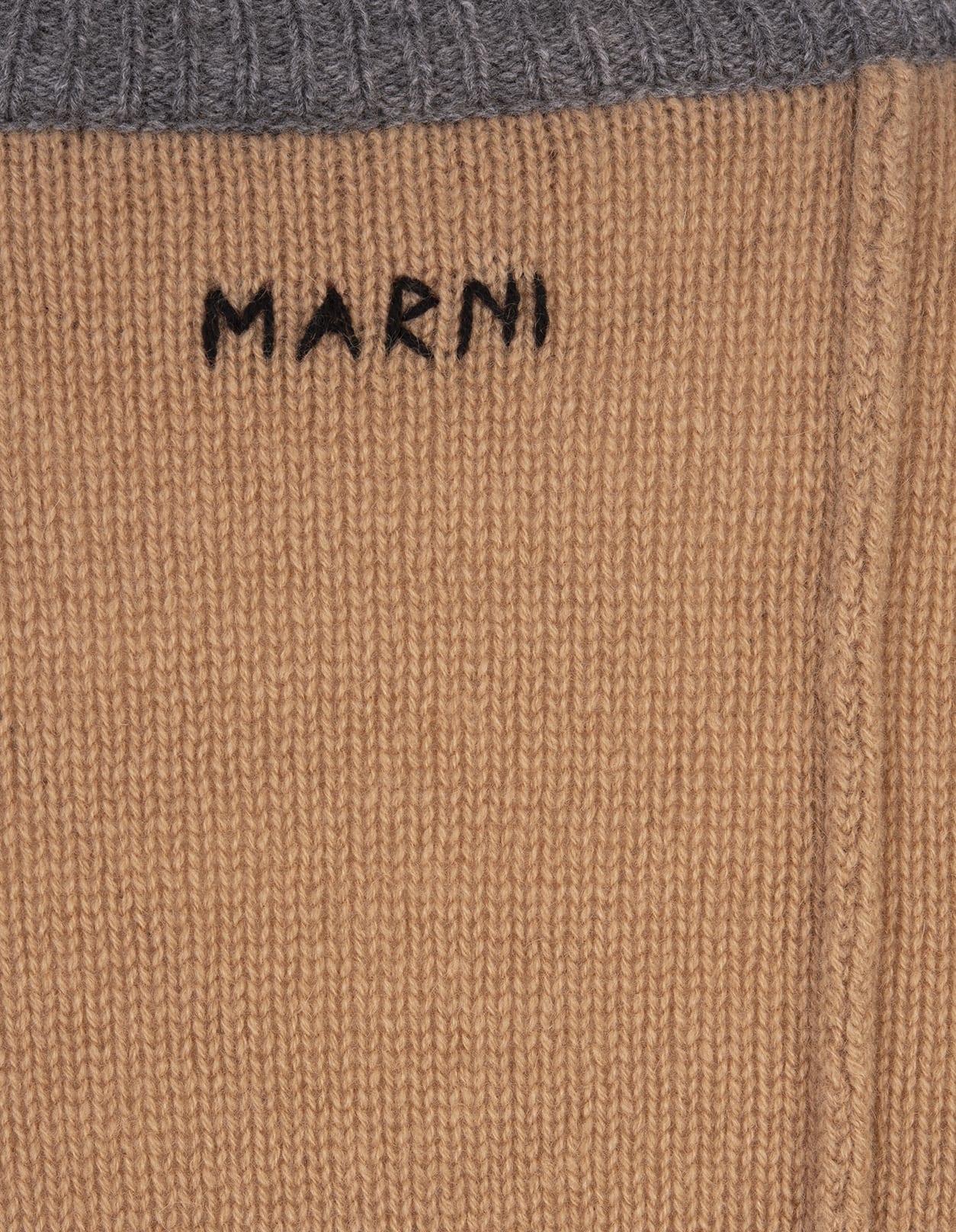 Shop Marni Earthofsiena Colour Block Cashemere Sweater In Brown