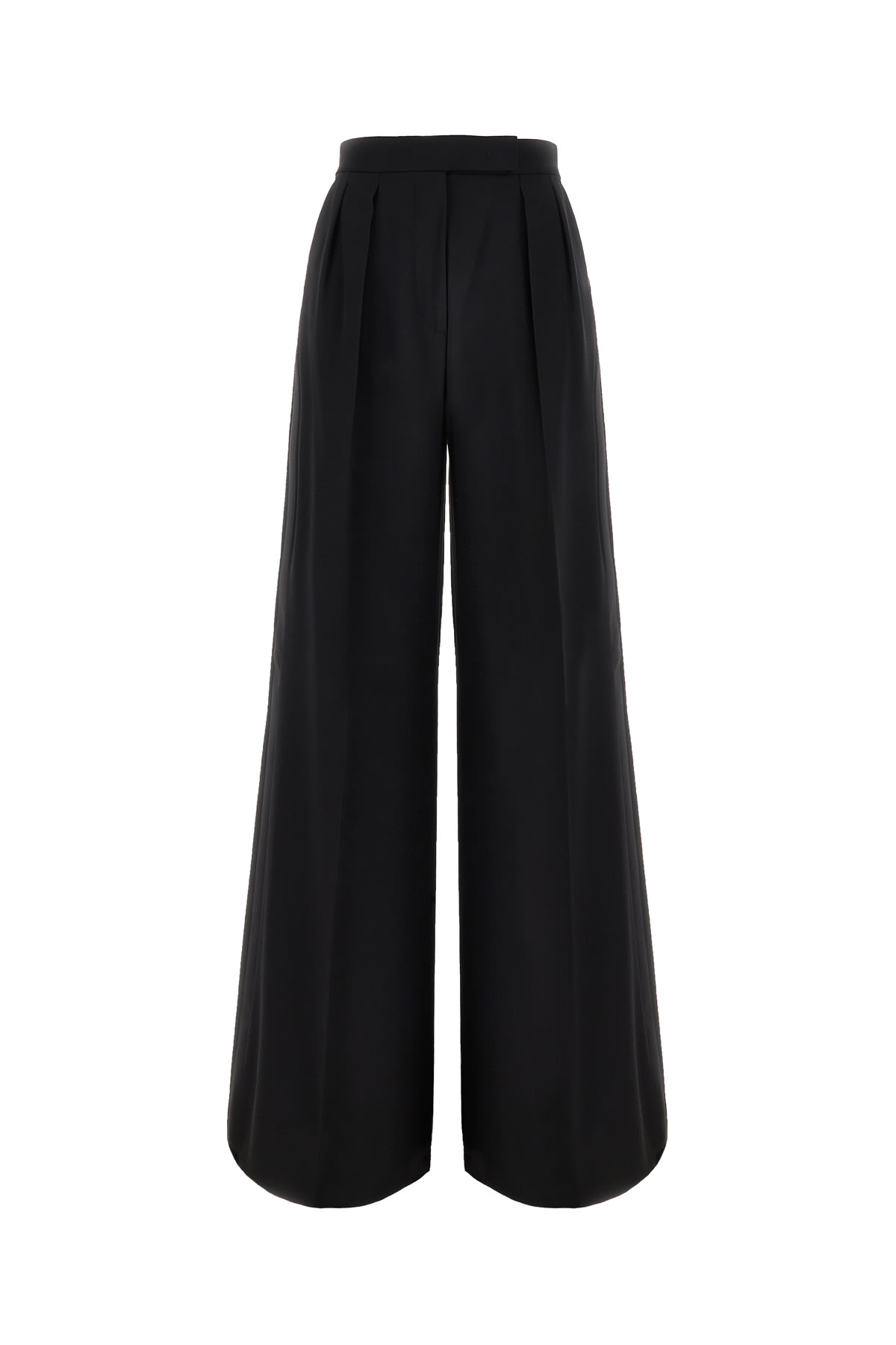 Shop Max Mara Black Stretch Wool Pant In 001