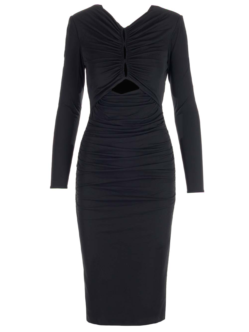 ROLAND MOURET MIDI DRESS WITH CUT OUT