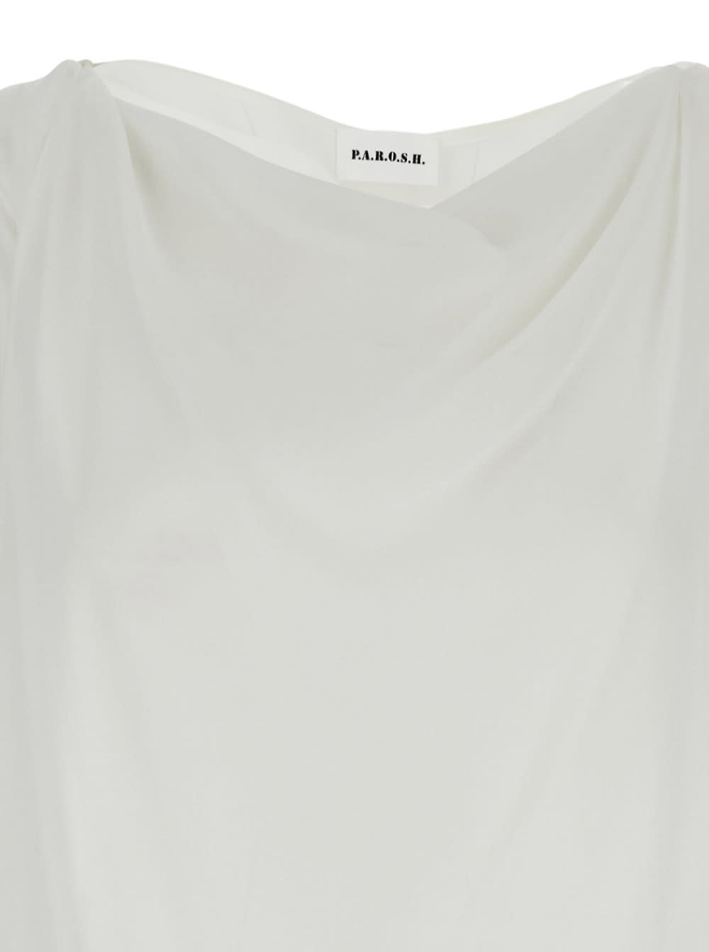 P.A.R.O.S.H WHITE SILK BLOUSE 