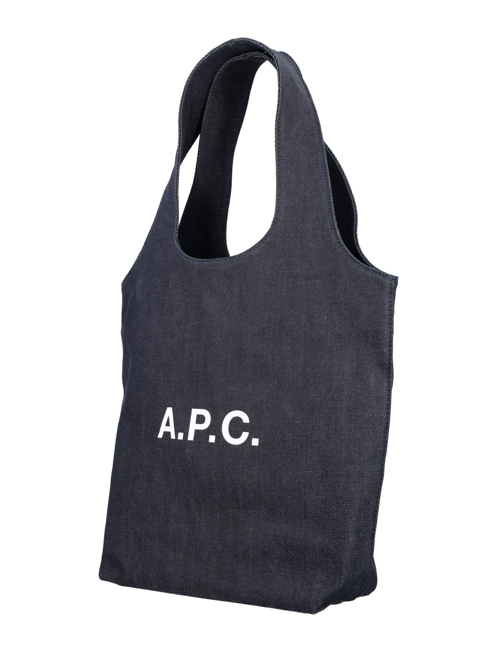 Shop Apc Ninon Small Tote Bag In Indigo