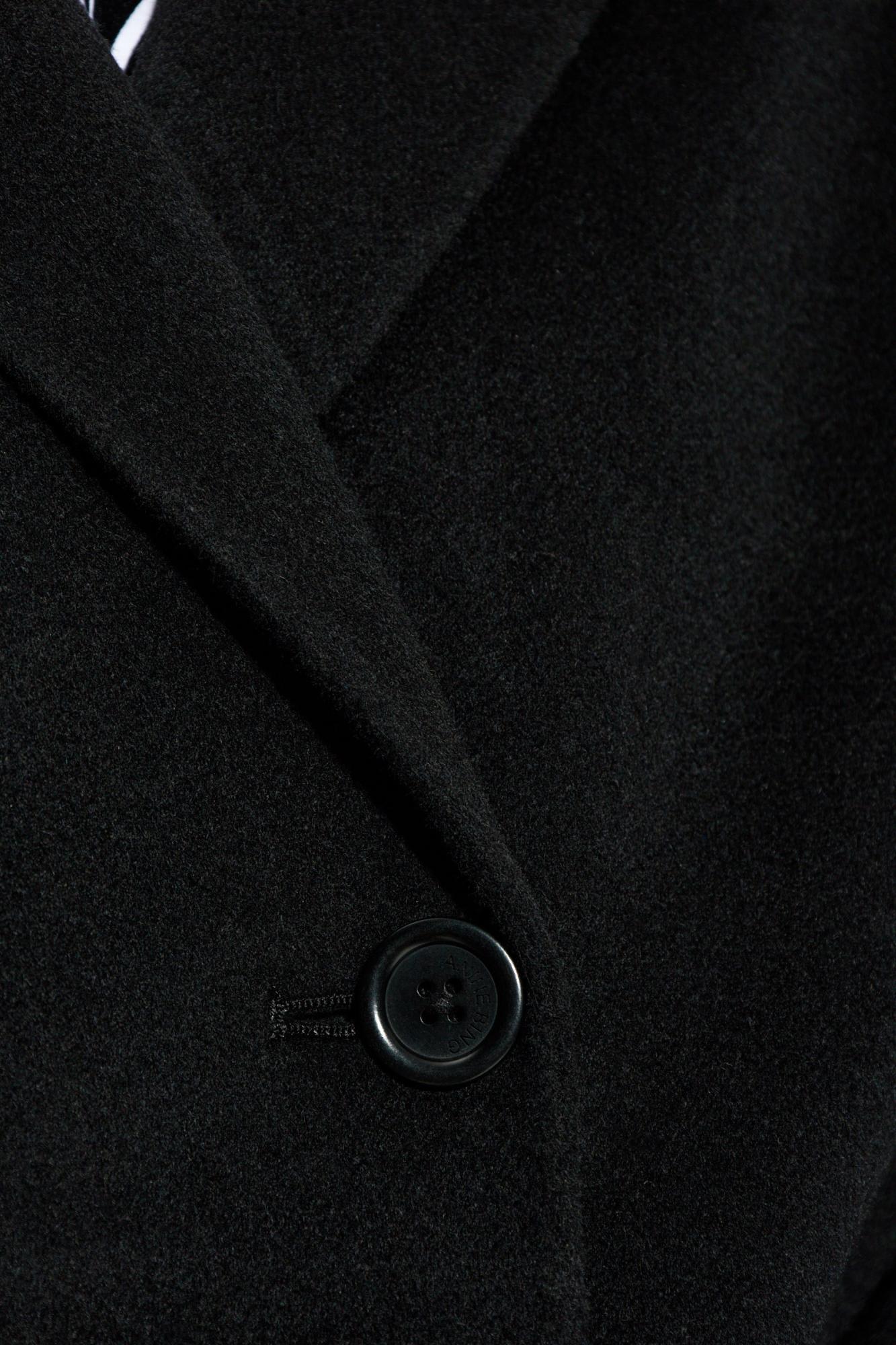 Anine Bing Womens Black Dylan Belted Wool And Cashmere Coat In Black