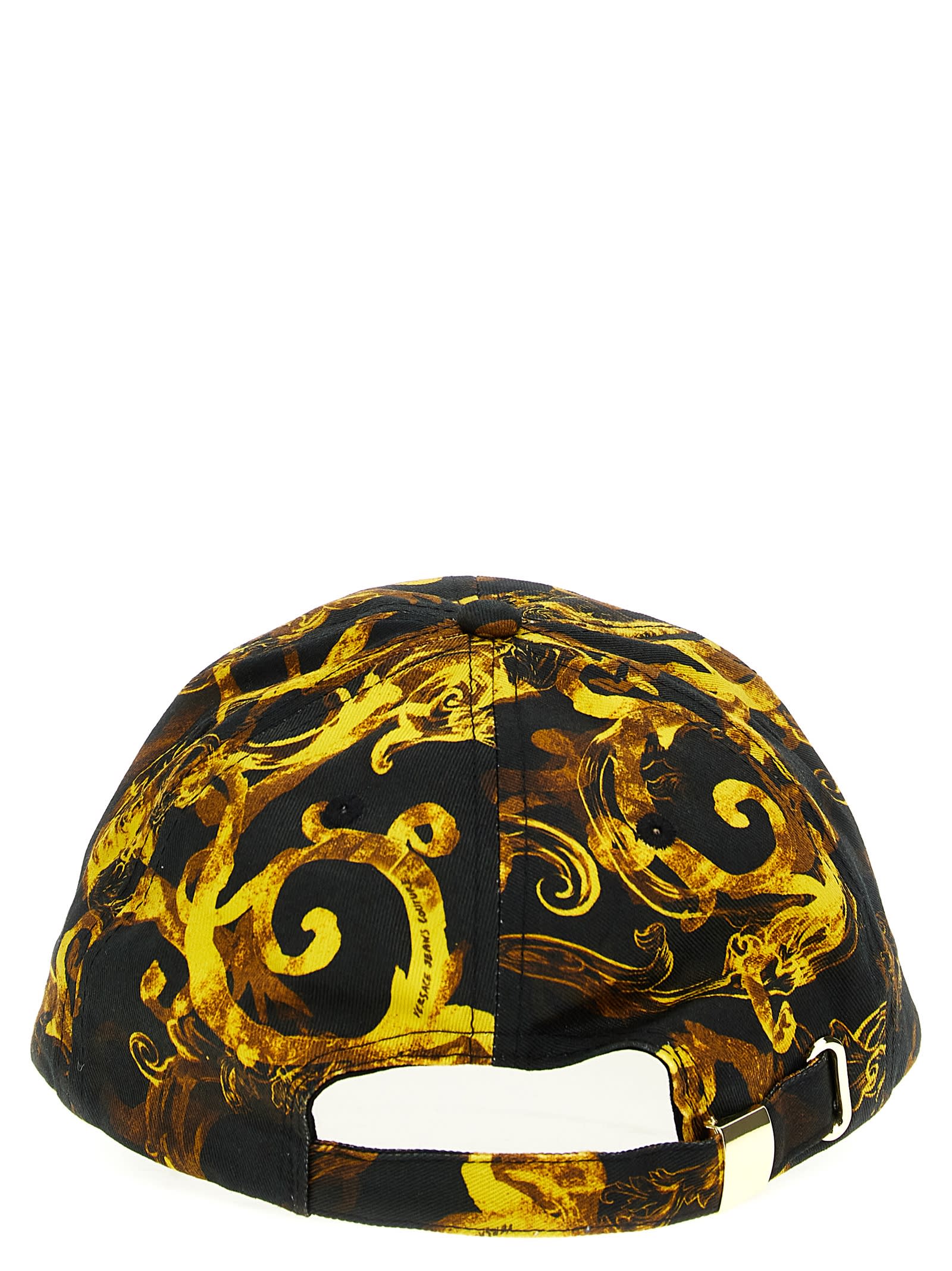 Shop Versace Jeans Couture Logo Embroidery Baseball Cap In Multicolor