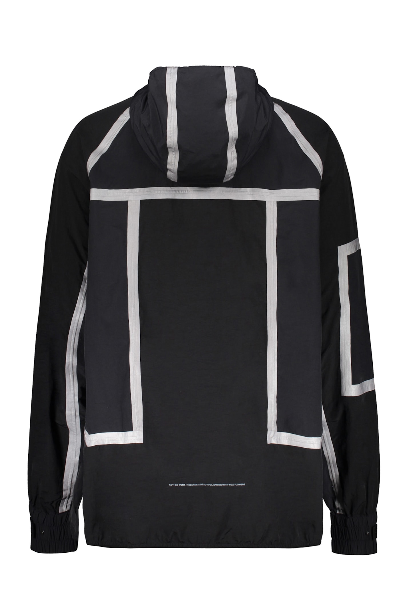 Iso.poetism Hooded Nylon Jacket In Black