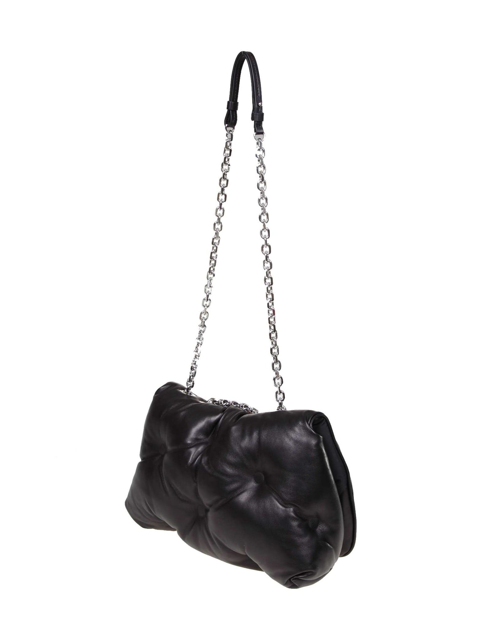 Shop Maison Margiela Glam Slam Bag In Matelasse Leather In Black