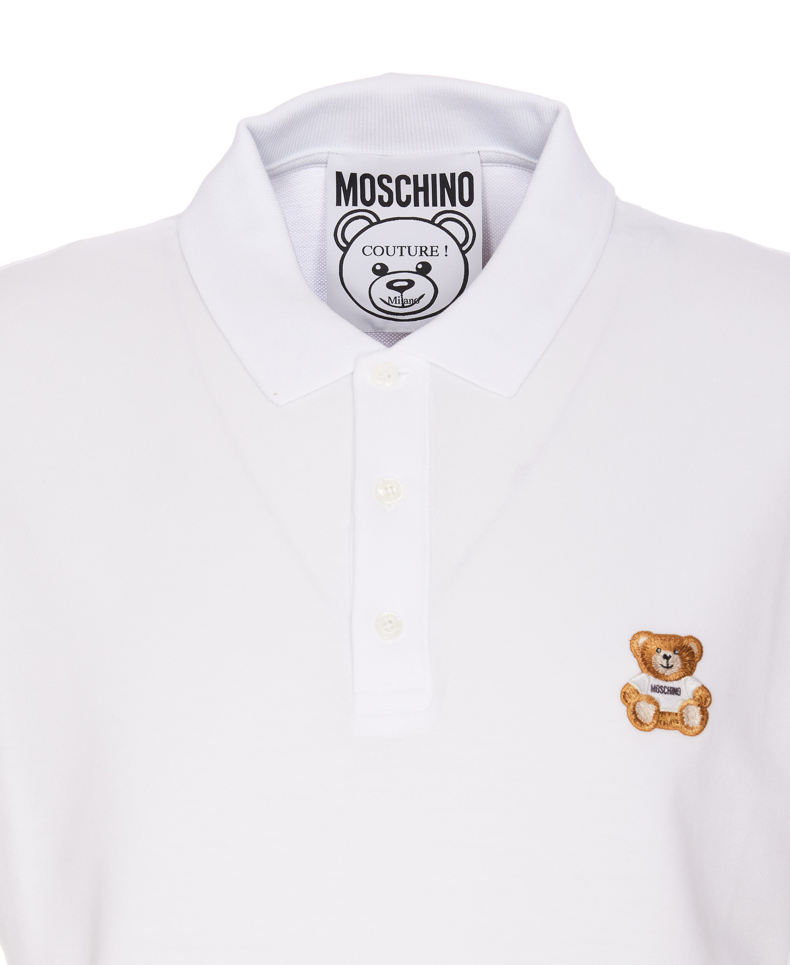 Shop Moschino Teddy Bear Polo In White