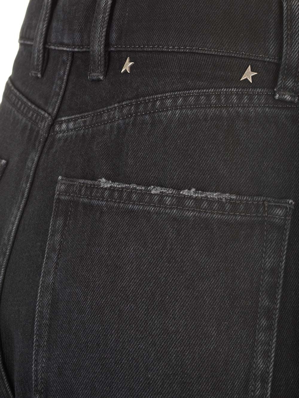 Golden Goose Wide-leg Denim Trousers In Black