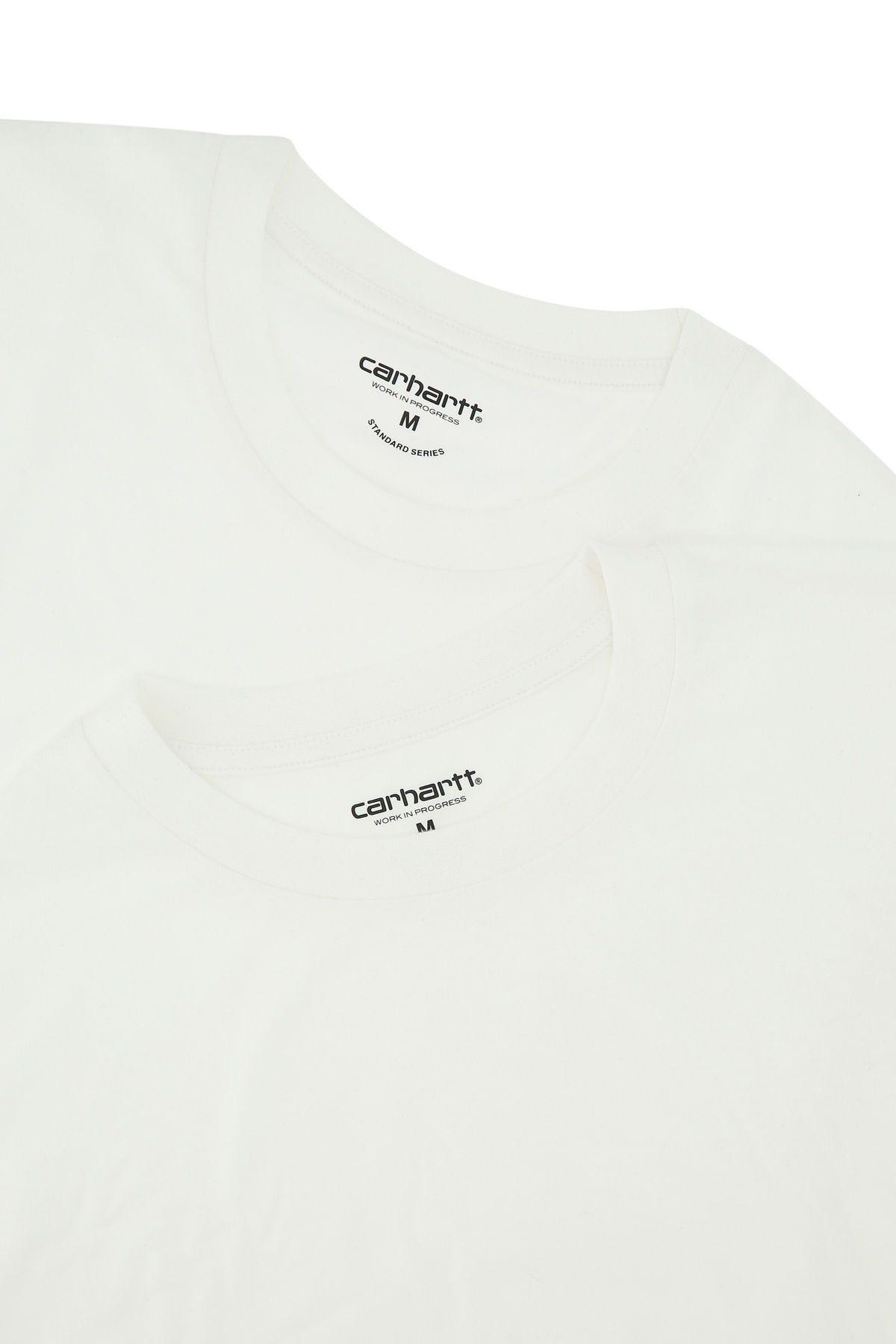 Shop Carhartt White Cotton Standard Crew Neck T-shirt Set In Bianco