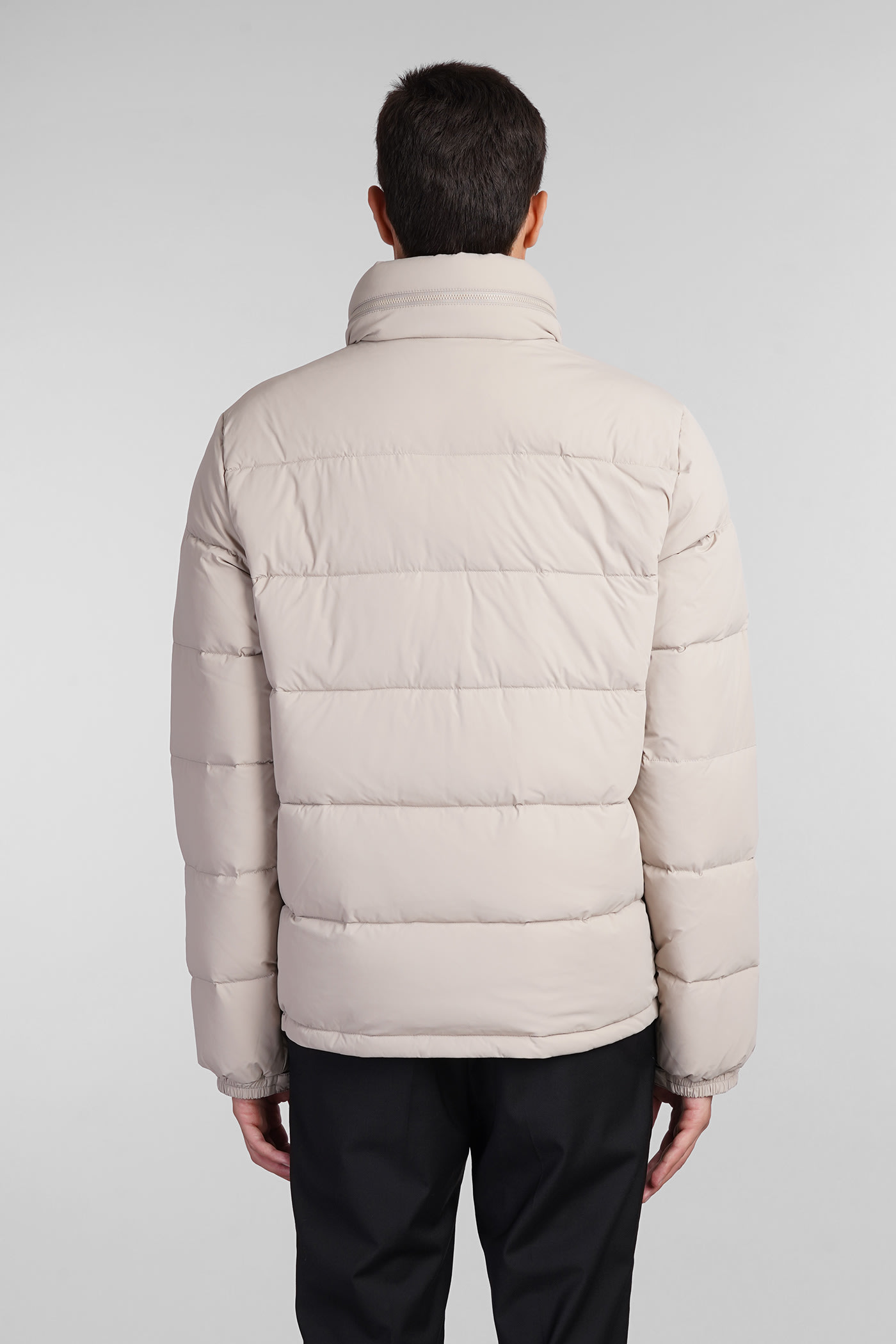 Shop Aspesi Pocoelastico Re Puffer In Beige Polyamide