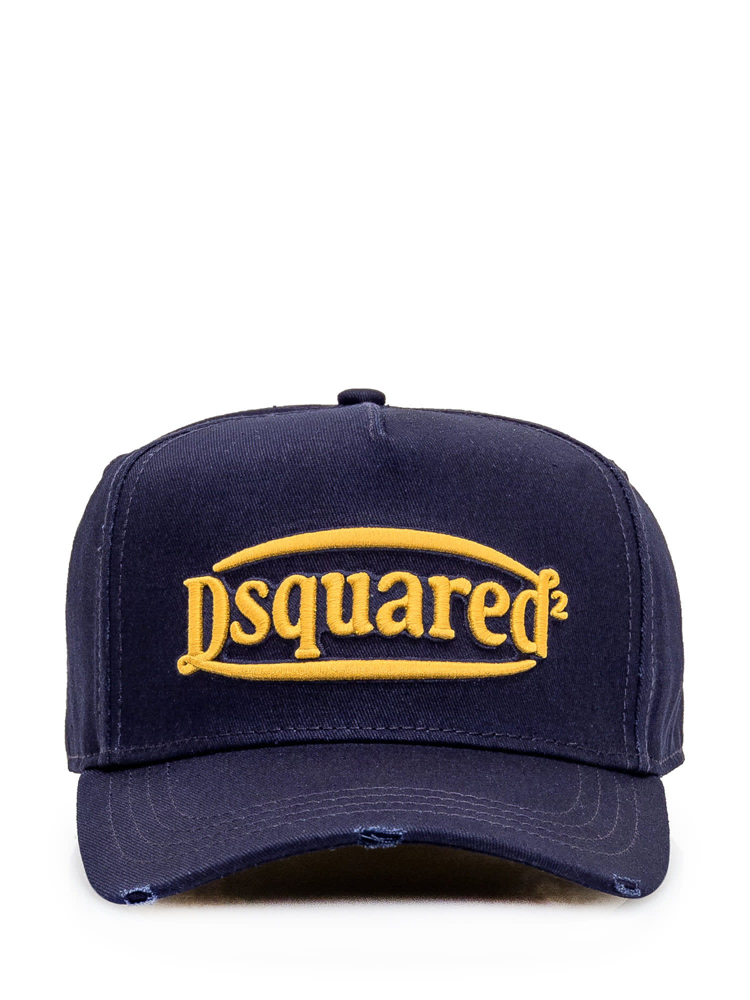 Shop Dsquared2 Baseball Cap With Logo In Blue/yellow