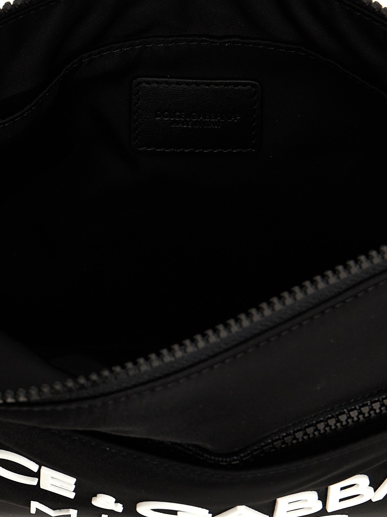 Shop Dolce & Gabbana Logo Print Clutch Bag In White/black