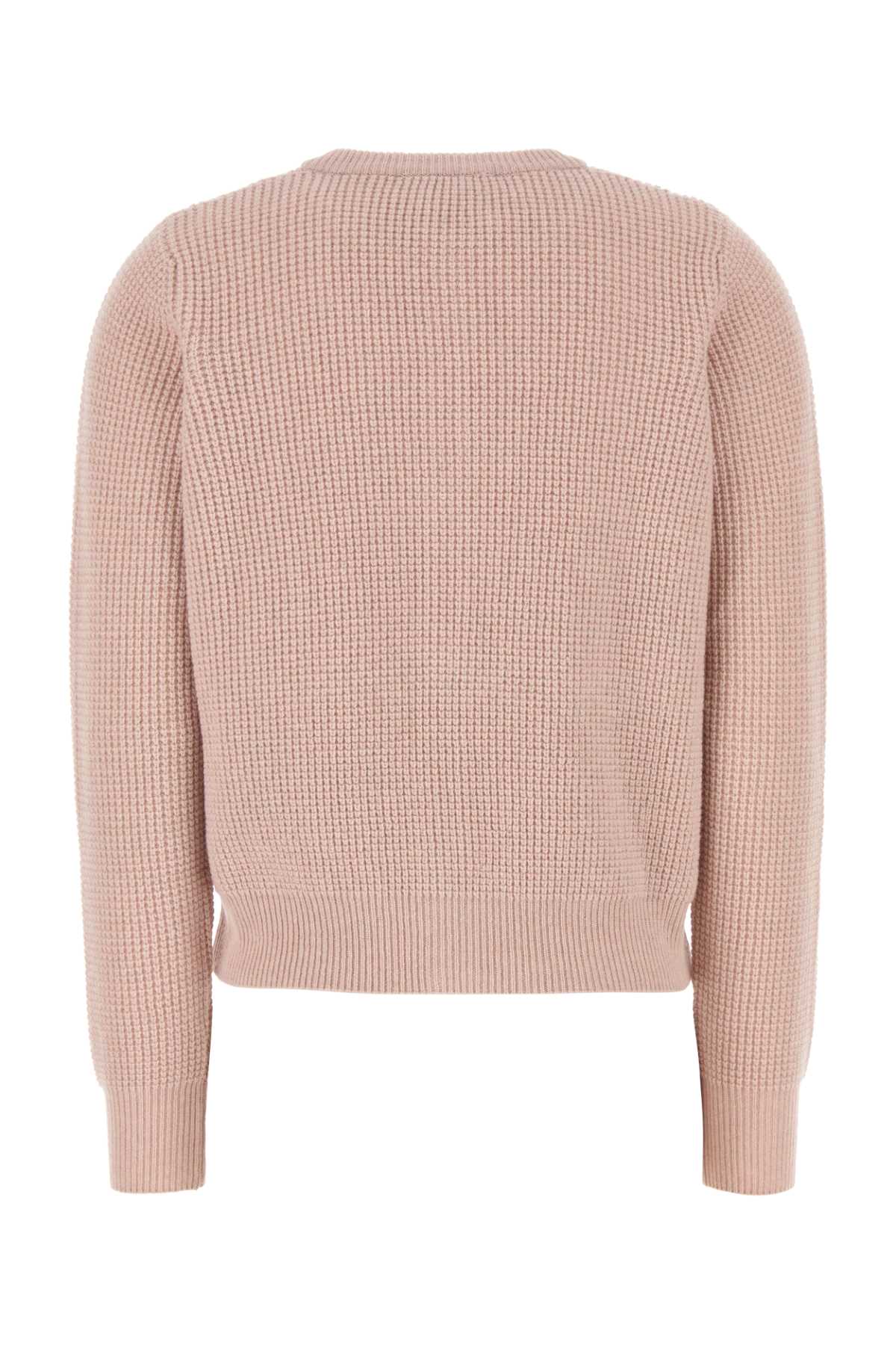 Shop Maison Kitsuné Pastel Pink Wool Cardigan In Pinkcloudslightgreymelange