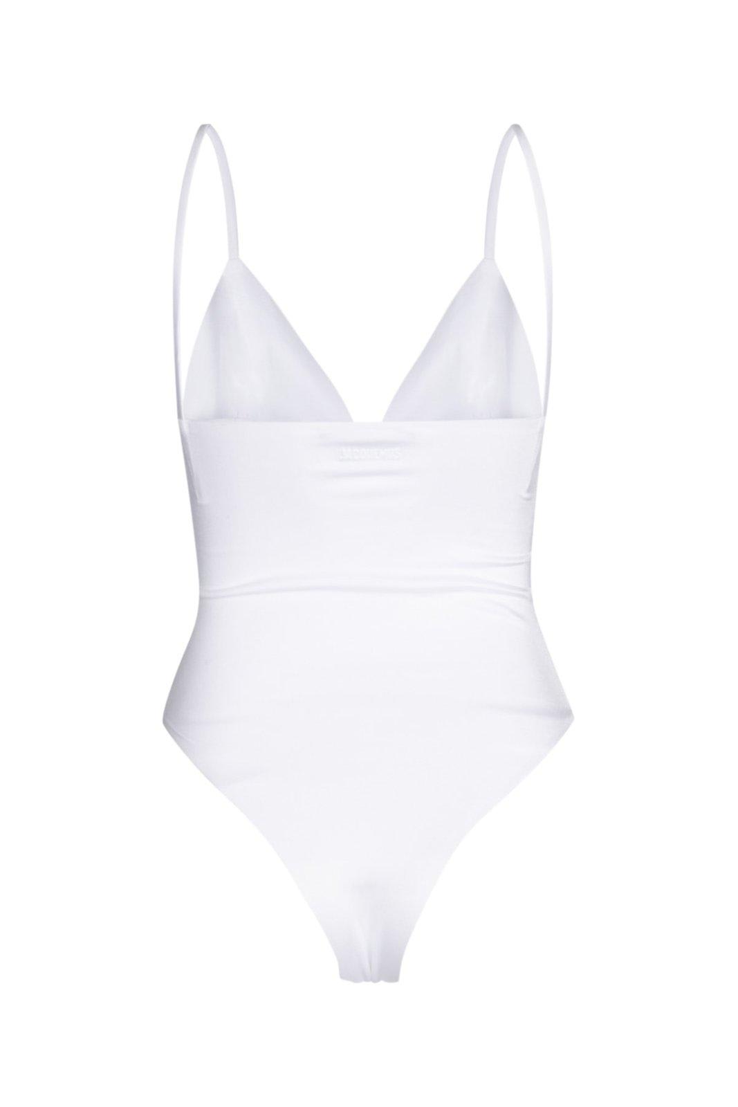 Shop Jacquemus The Spallina Bodysuit In White